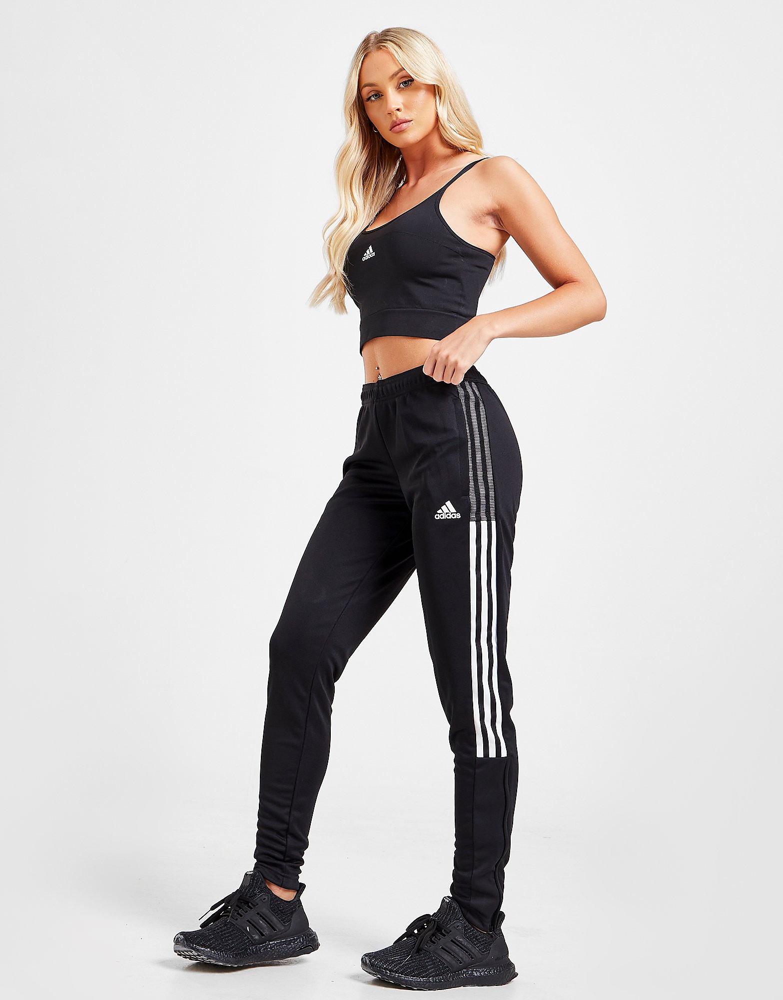 adidas Tiro Track Pants - Black / White - Womens, Black / White