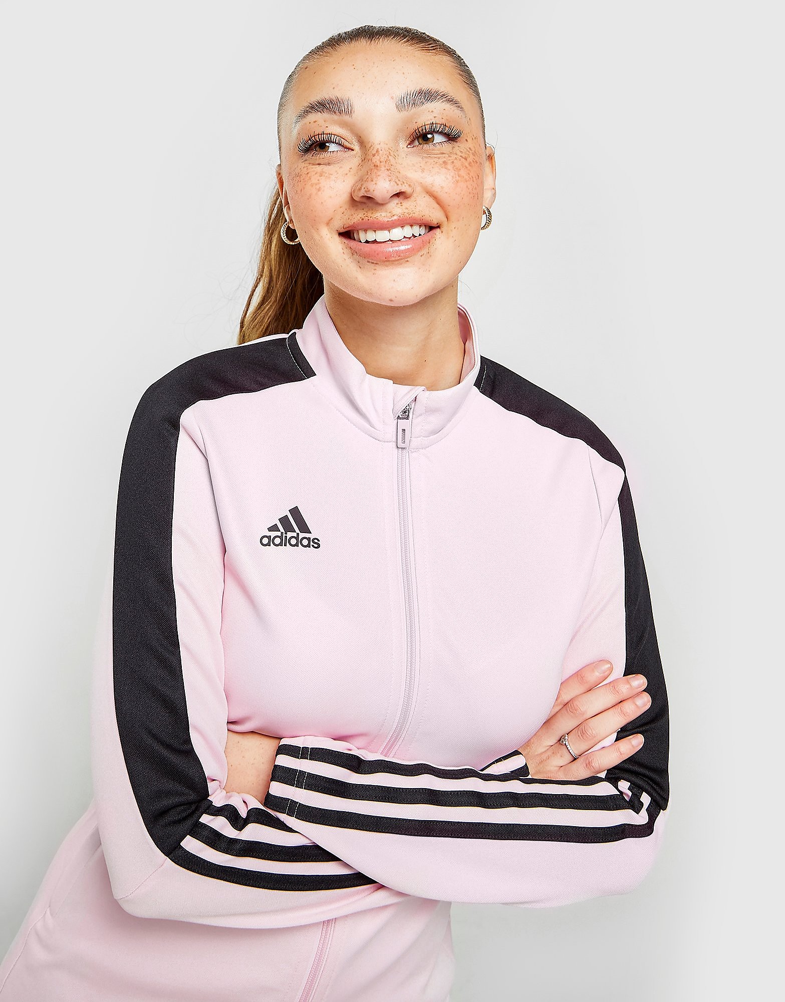 

adidas Tiro Full Zip Track Top - Clear Pink - Womens, Clear Pink