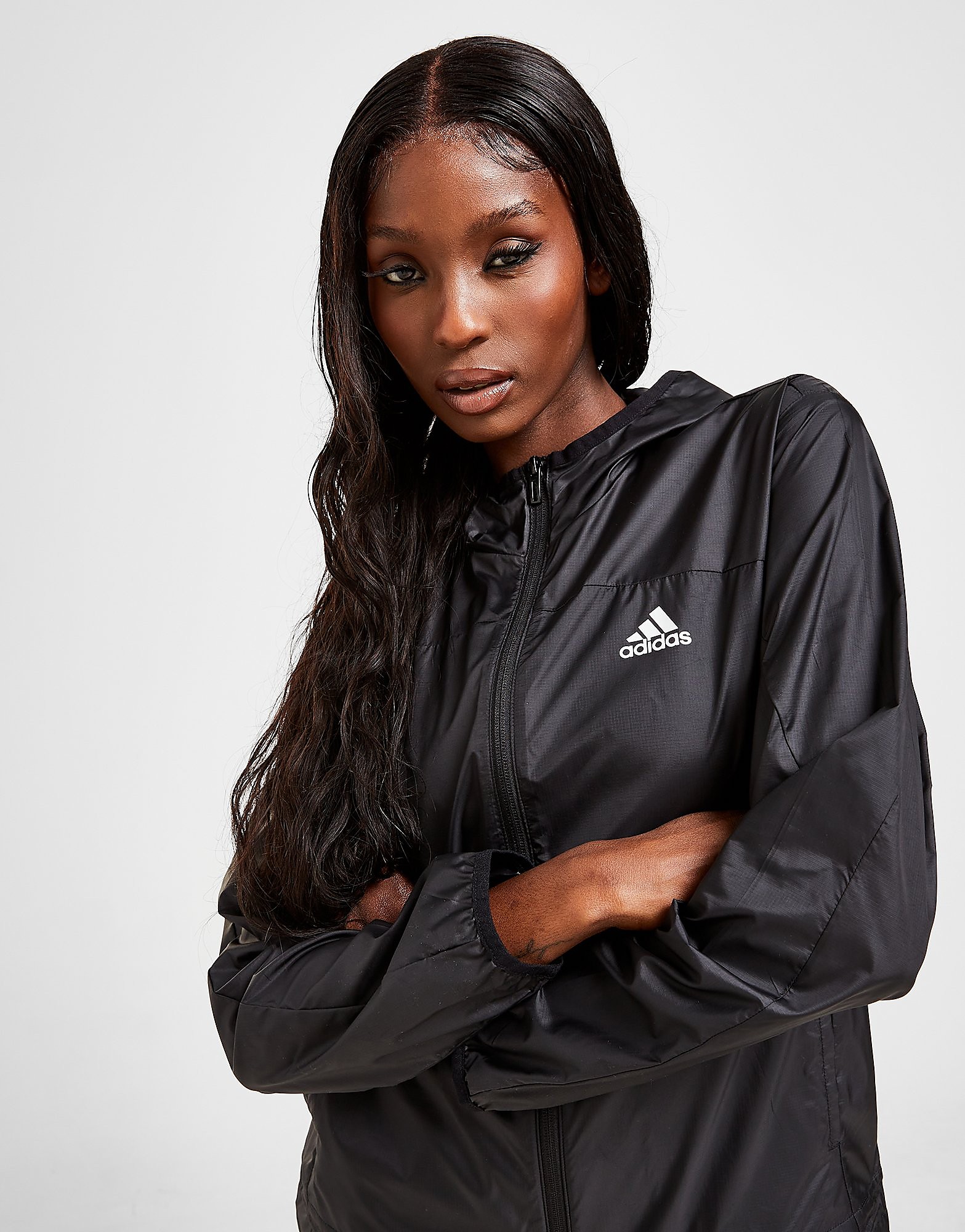 

adidas Windbreaker Jacket - Black - Womens, Black