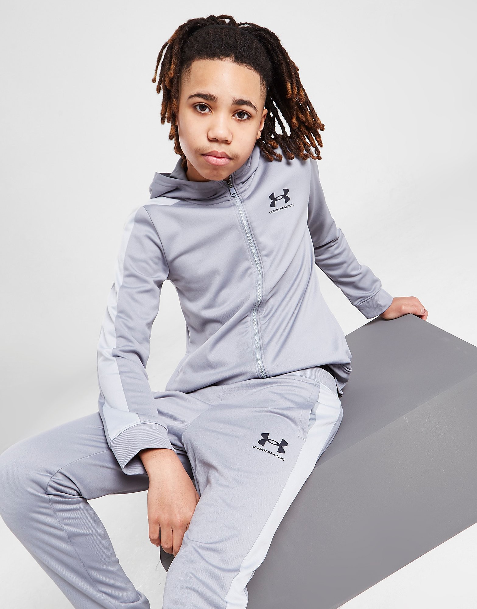 

Under Armour Knit Hooded Tracksuit Junior - Grey - Kids, Grey