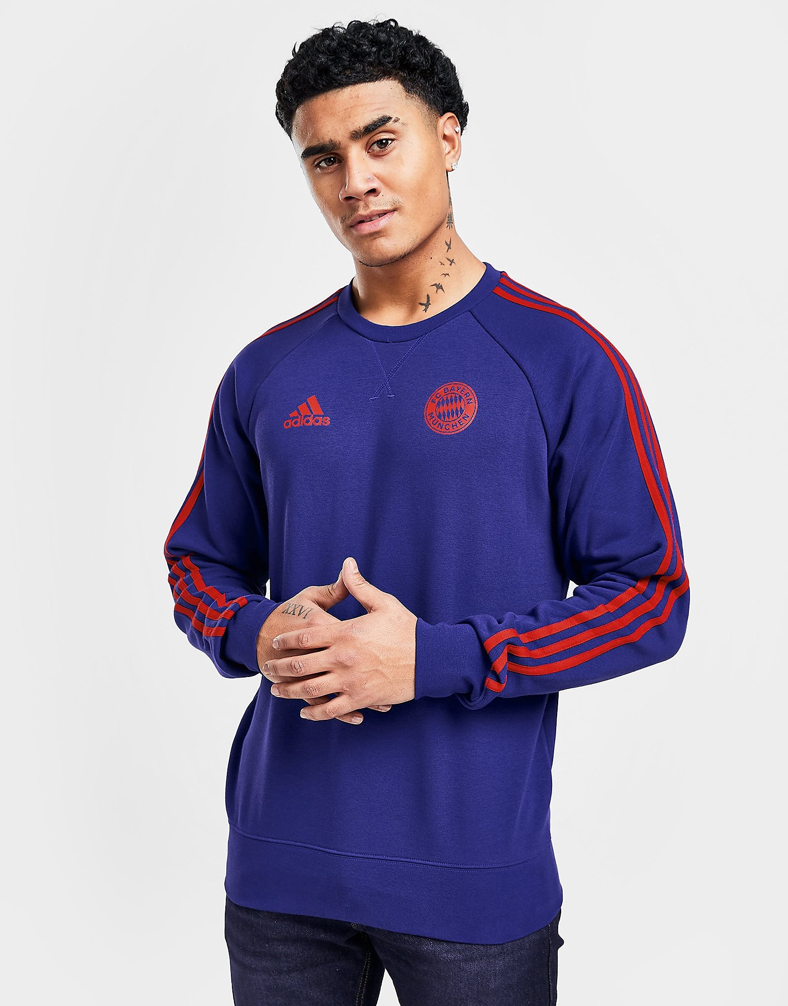 

adidas FC Bayern Munich Sweatshirt - Blue - Mens, Blue