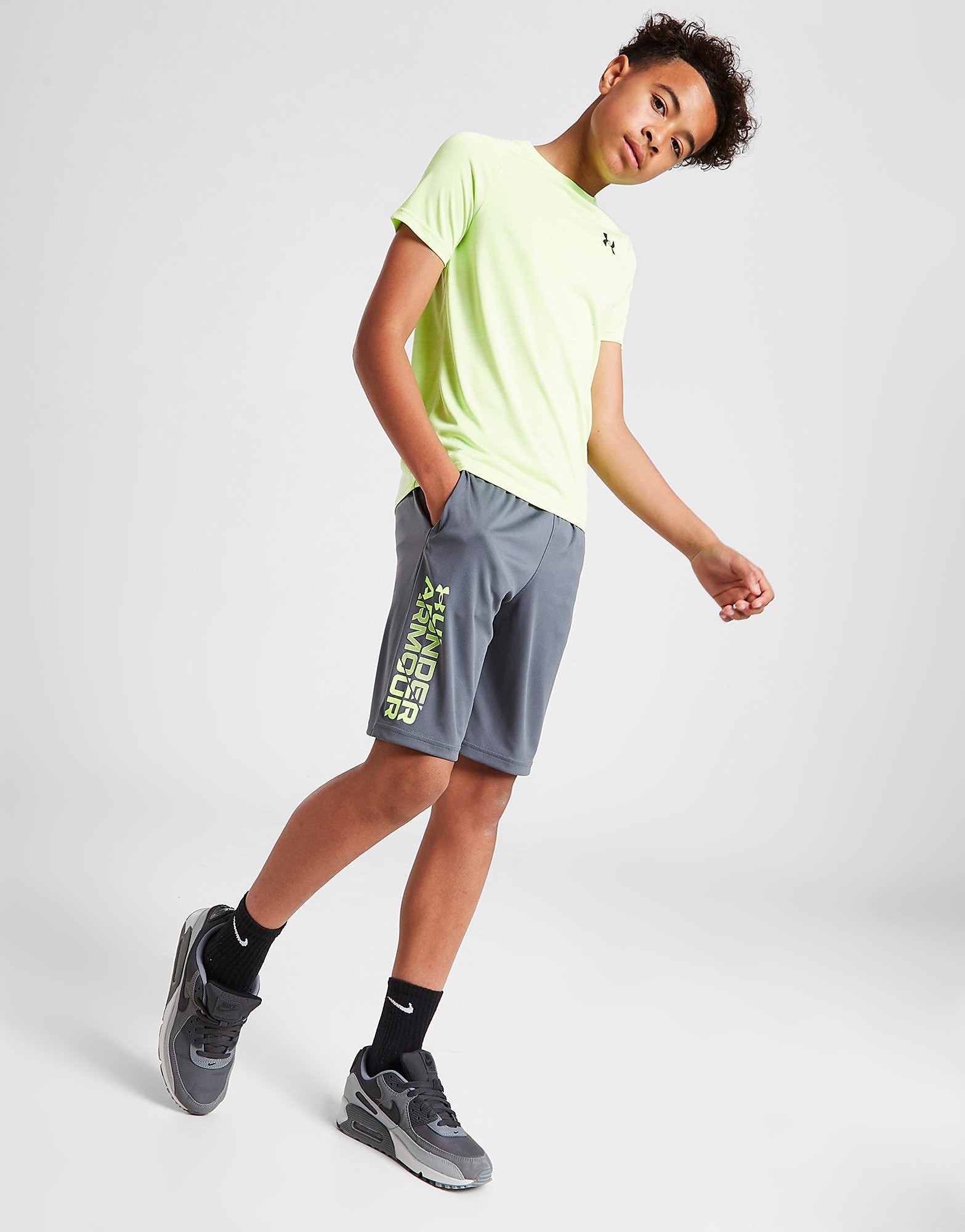 

Under Armour Protoype 2.0 Wordmark Shorts Junior - Grey - Kids, Grey