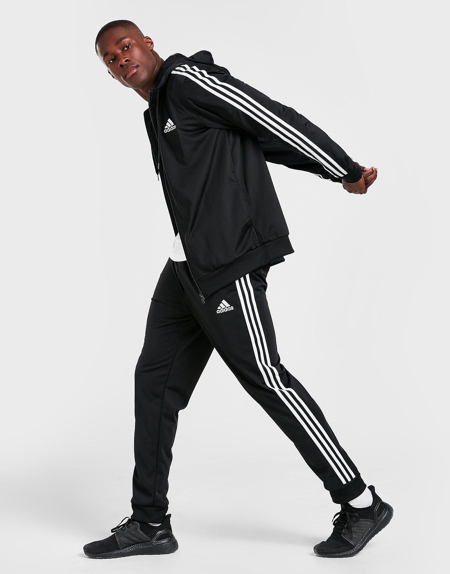 adidas Badge of Sport 3-Stripes Poly Track Pants - Only at JD - Black - Mens, Black