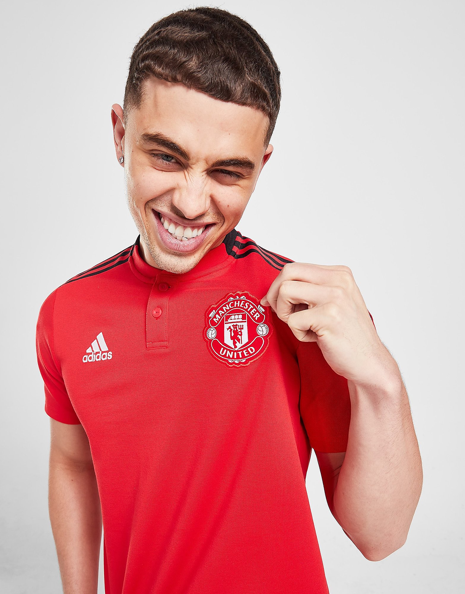 

adidas Manchester United FC Training Polo Shirt - Red - Mens, Red
