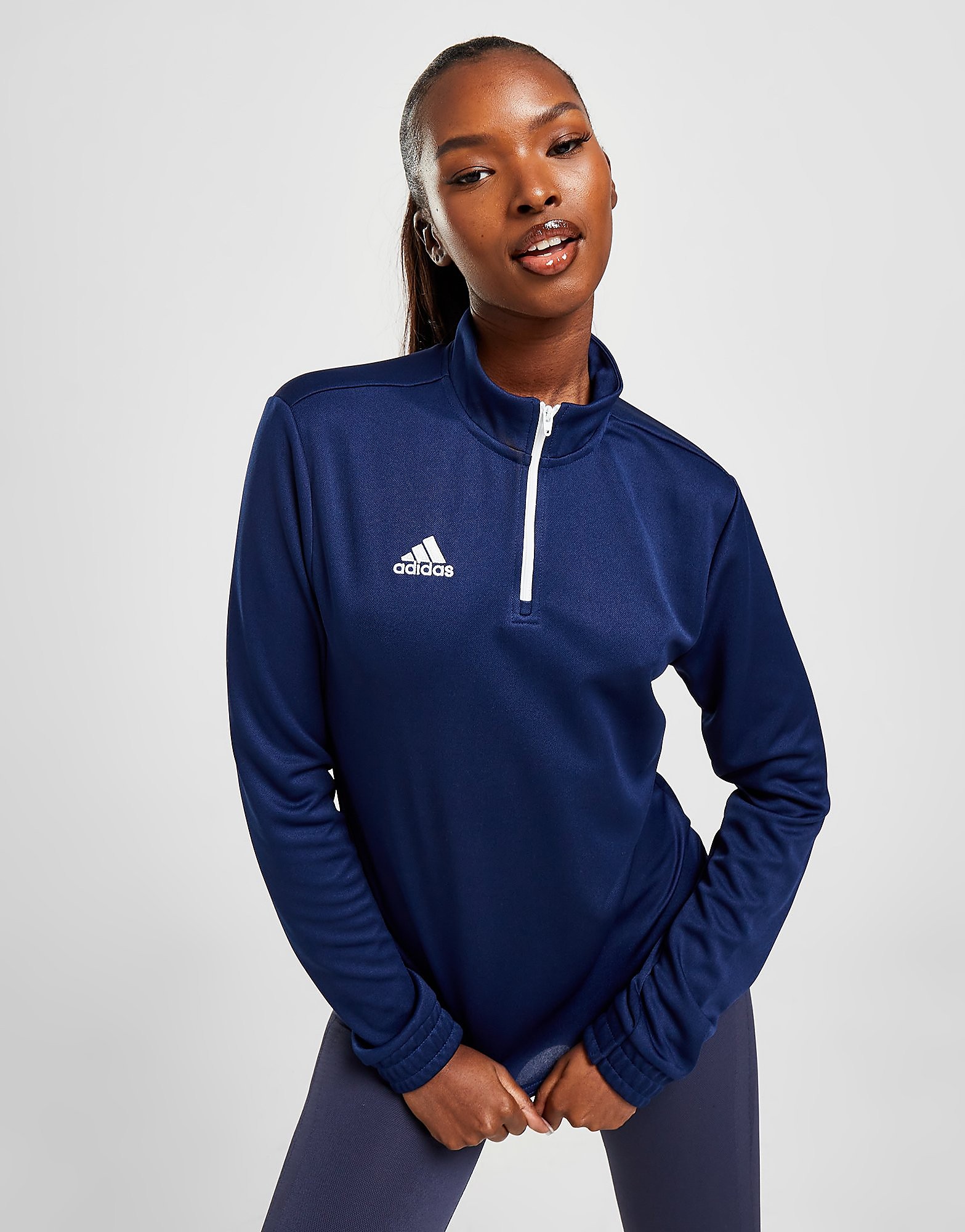 

adidas Entrada 22 1/4 Zip Top - Blue - Womens, Blue