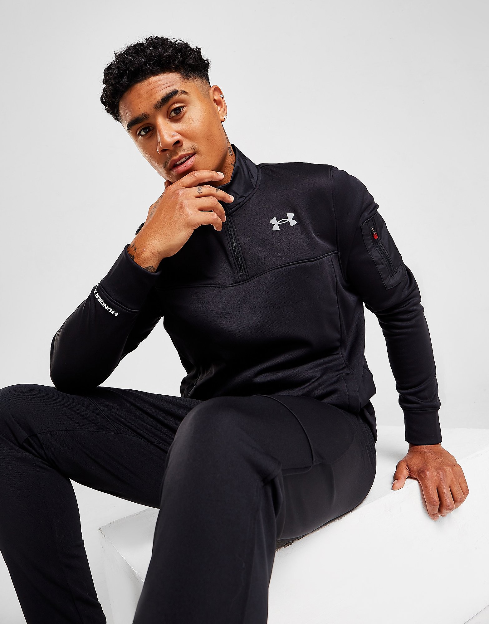 

Under Armour UA Armour Fleece 1/4 Zip Top - Only at JD - Black - Mens, Black