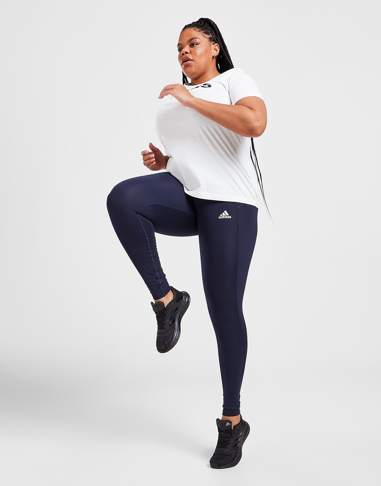 

adidas Plus Size Core Tights - Navy - Womens, Navy