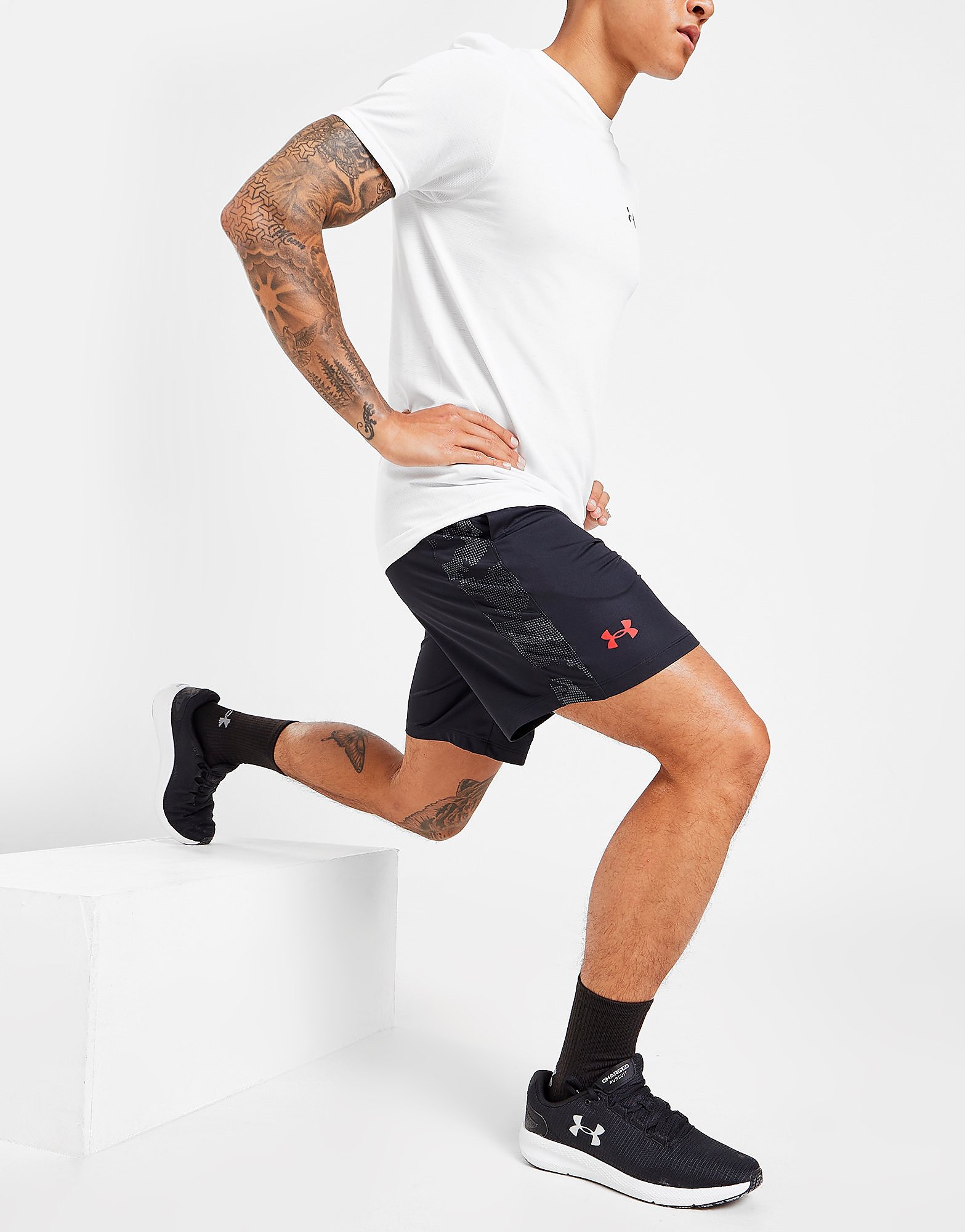 

Under Armour Camo Shorts - Only at JD - Black/BLK/RED - Mens, Black/BLK/RED