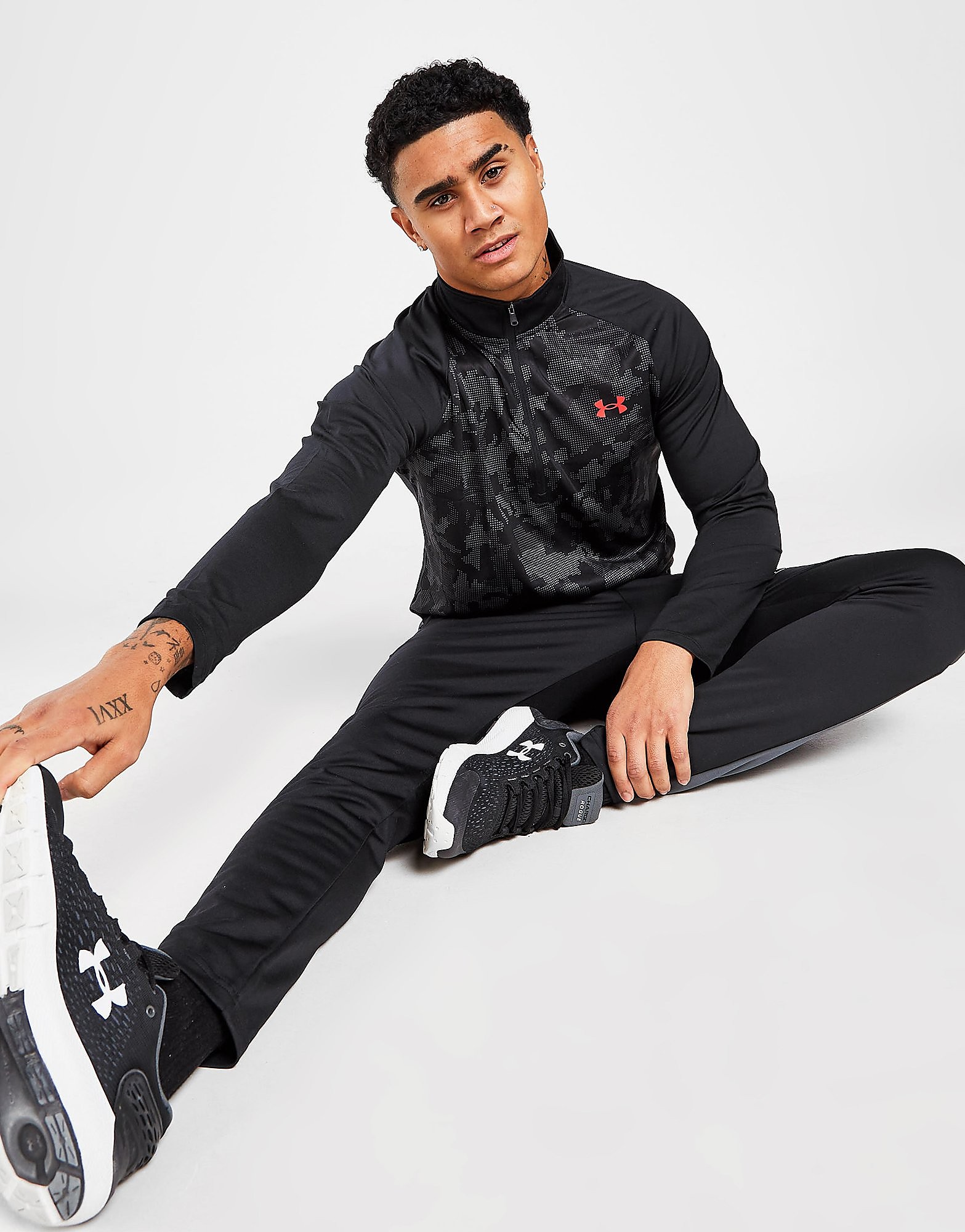 

Under Armour Camo 1/4 Zip Top - Only at JD - Black - Mens, Black
