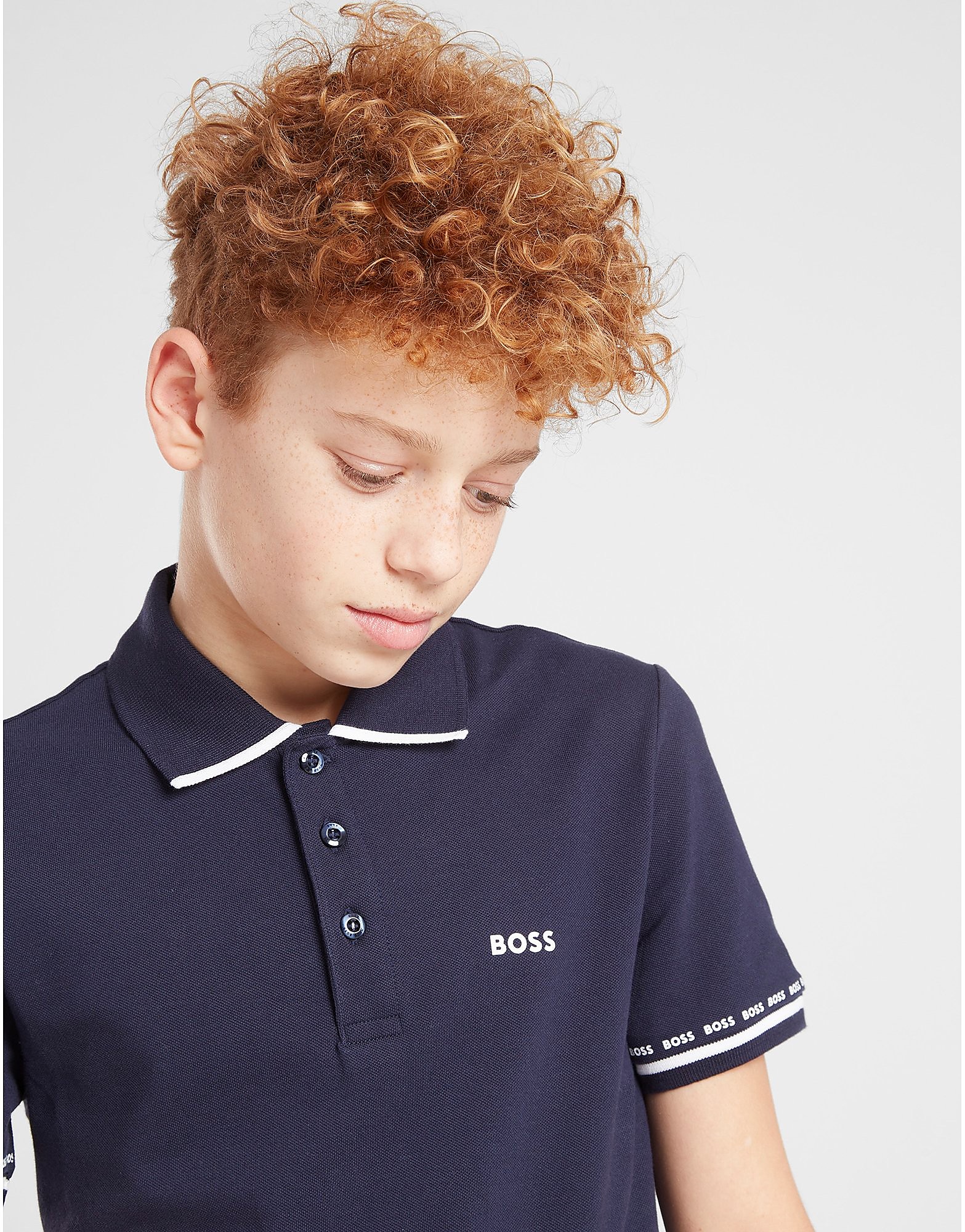 

BOSS Repeat Logo Polo Shirt Junior - Navy - Kids, Navy