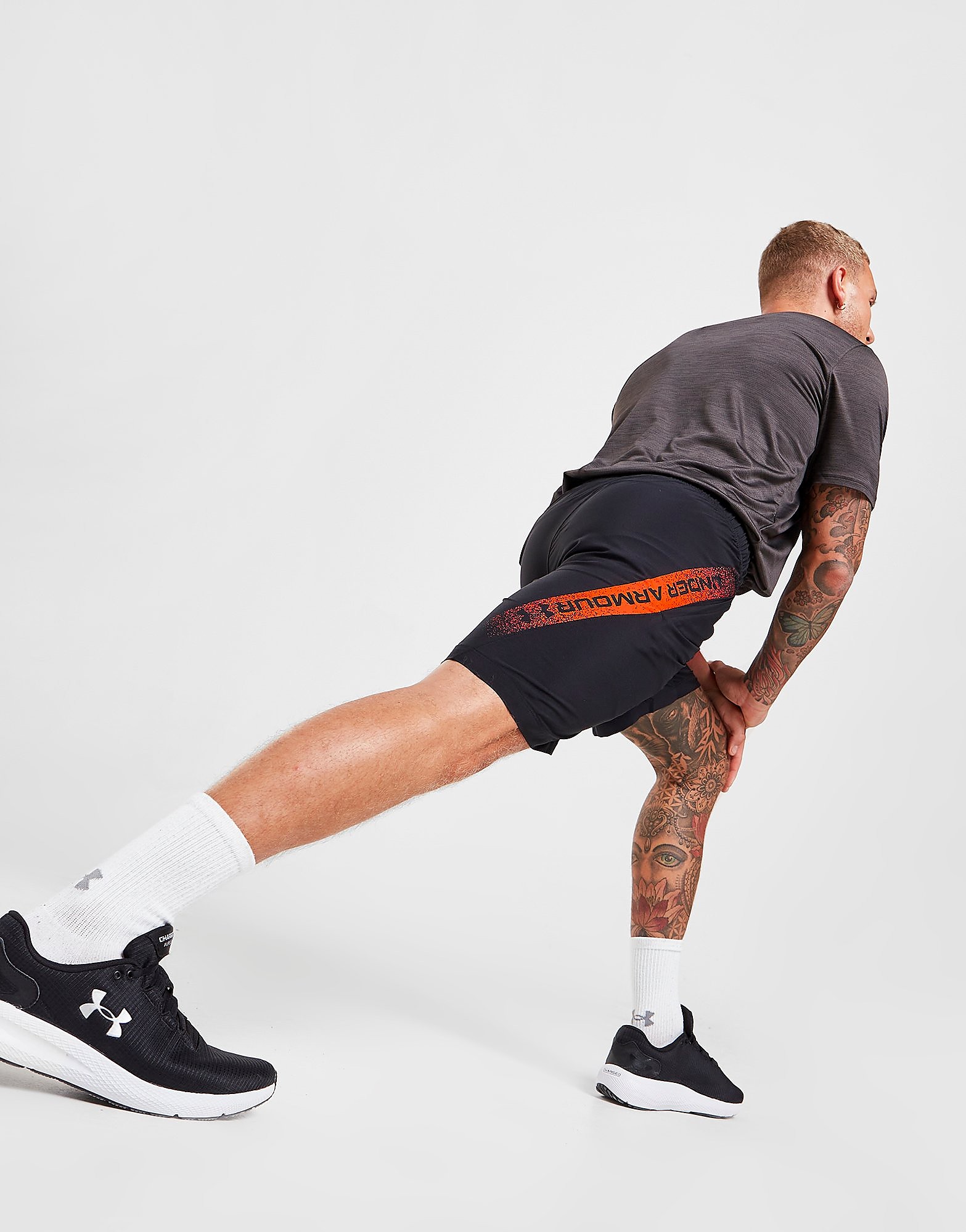 

Under Armour Woven Graphic Shorts - Only at JD - Black/Orange - Mens, Black/Orange