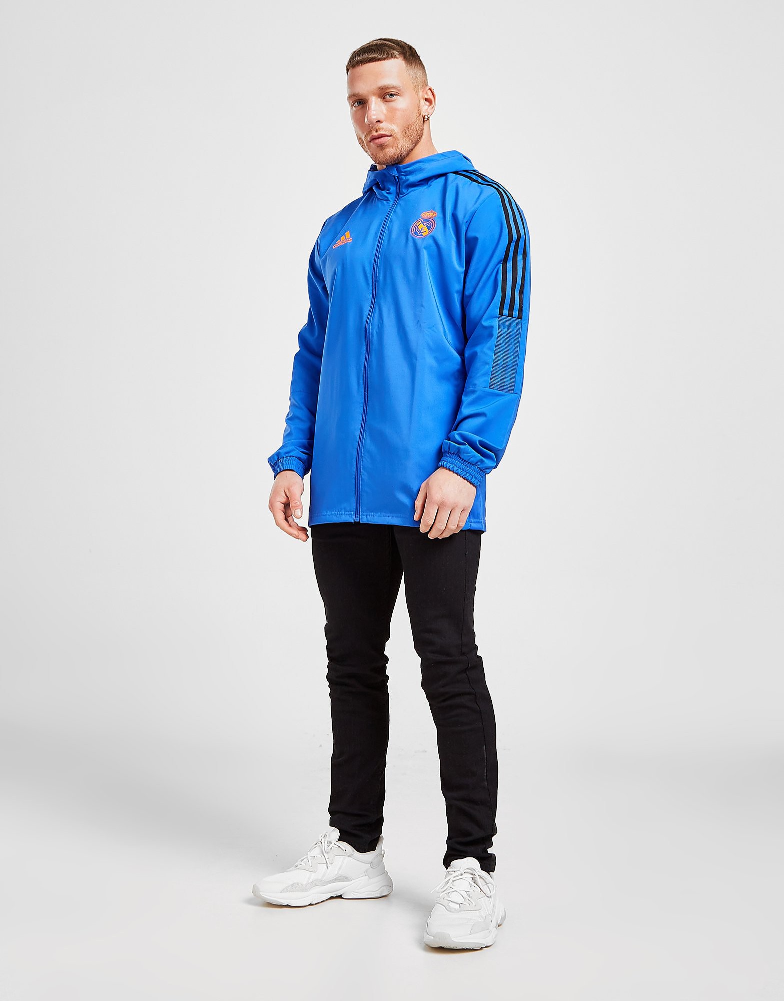 

adidas Real Madrid Presentation Jacket - Hi-Res Blue - Mens, Hi-Res Blue