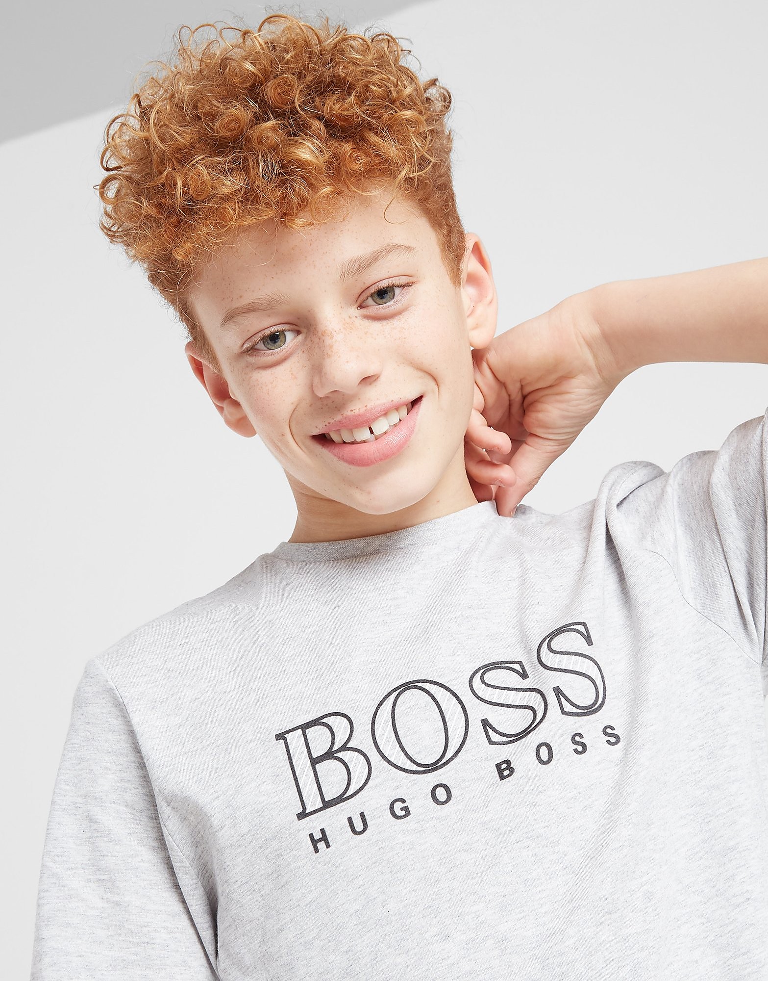

BOSS Logo Short Sleeve T-Shirt Junior - Grey - Kids, Grey