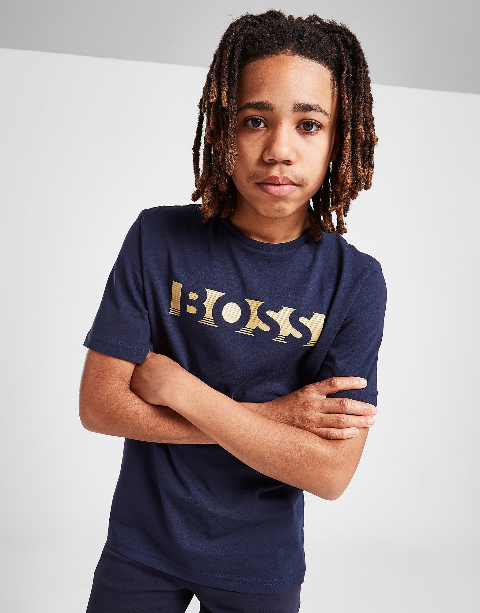 

BOSS Large Logo T-Shirt Junior - Navy - Kids, Navy