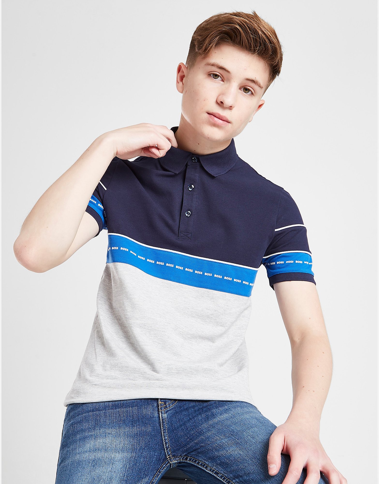 

BOSS Insert Polo Shirt Junior - Grey - Kids, Grey