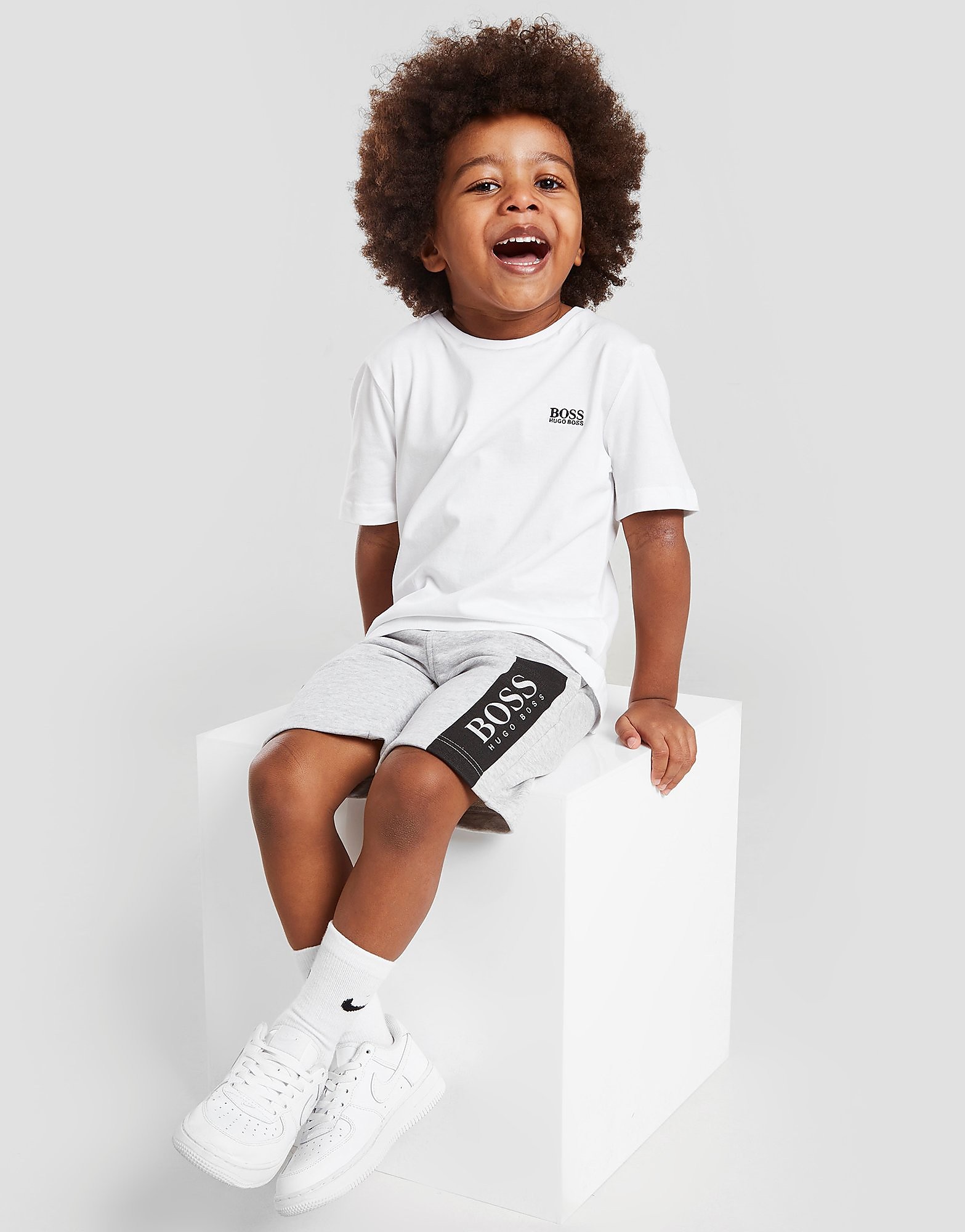 

BOSS Large Logo Shorts Children - Grey - Kids, Grey