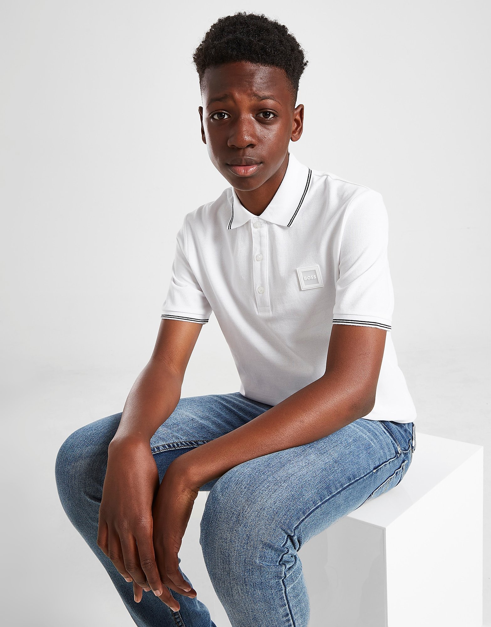 

BOSS Box Logo Polo Shirt Junior - White - Kids, White