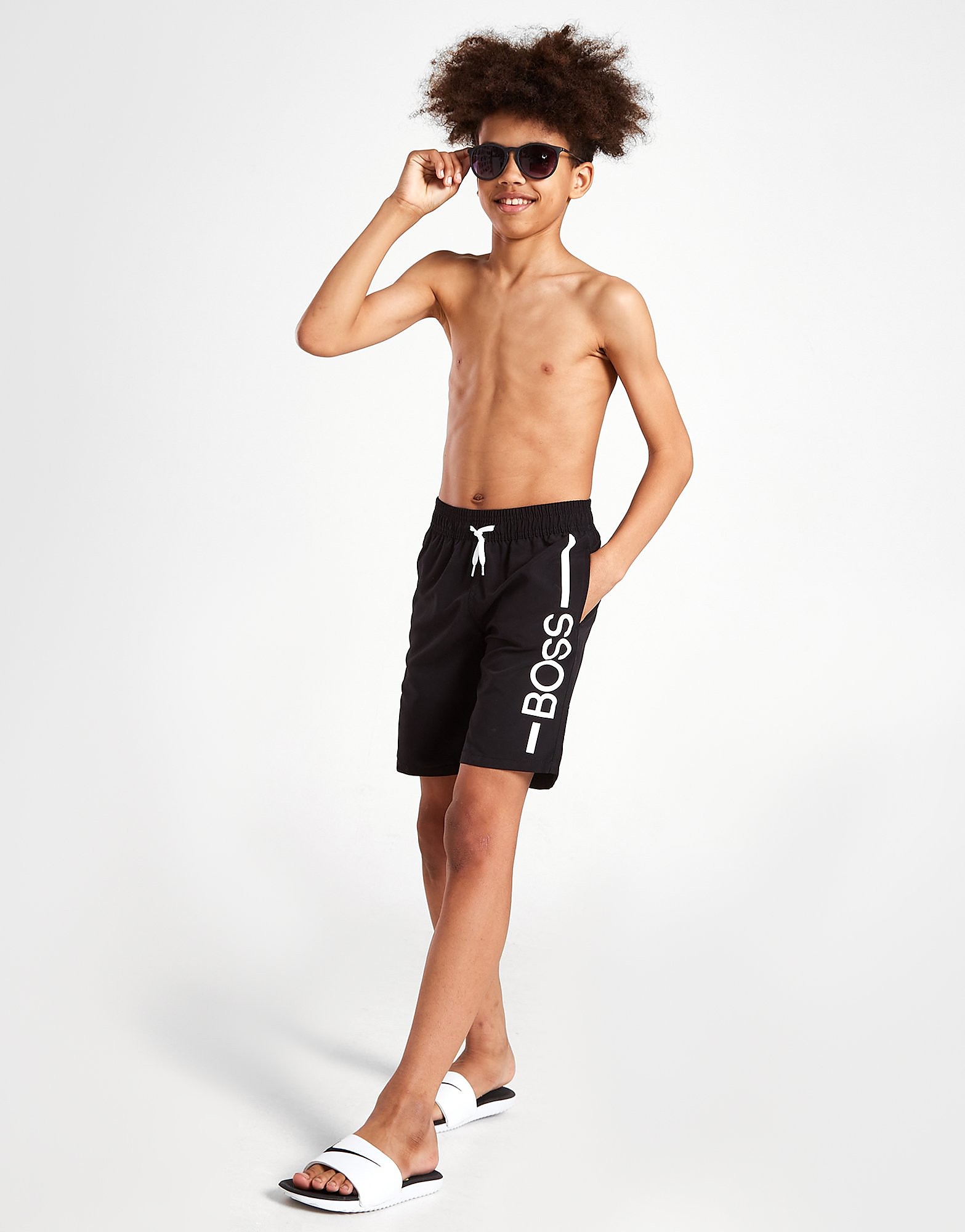 

BOSS Side Logo Swim Shorts Junior - Black - Kids, Black