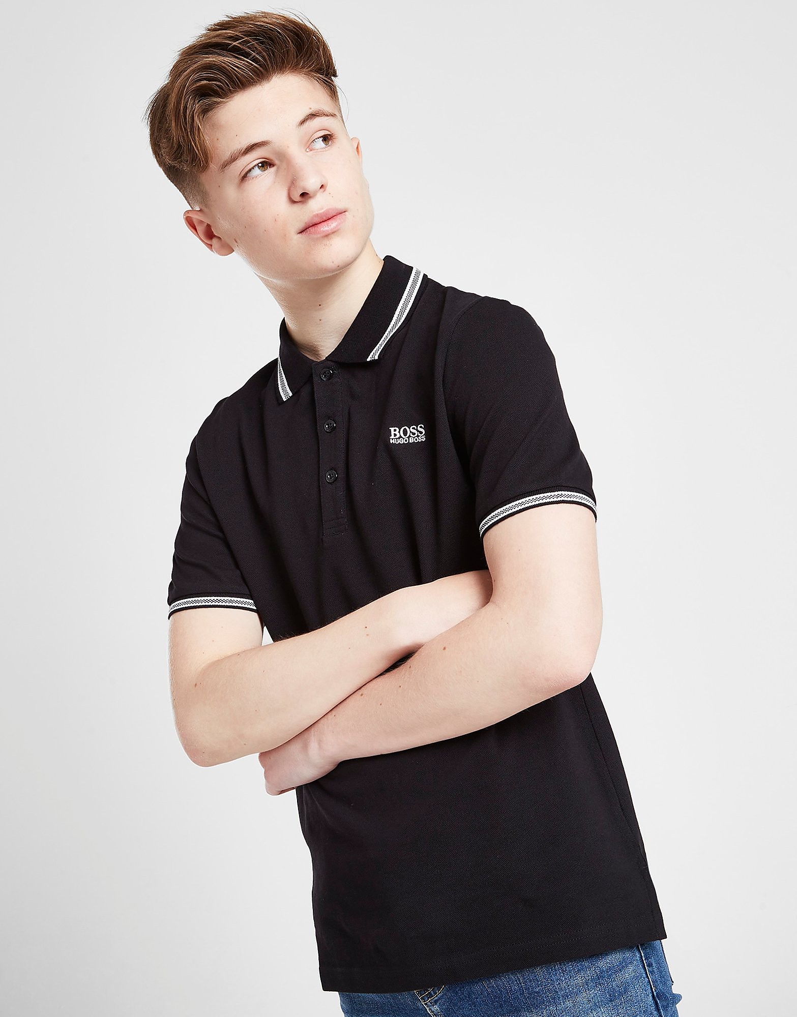 

BOSS Small Logo Polo Shirt Junior - Black - Kids, Black