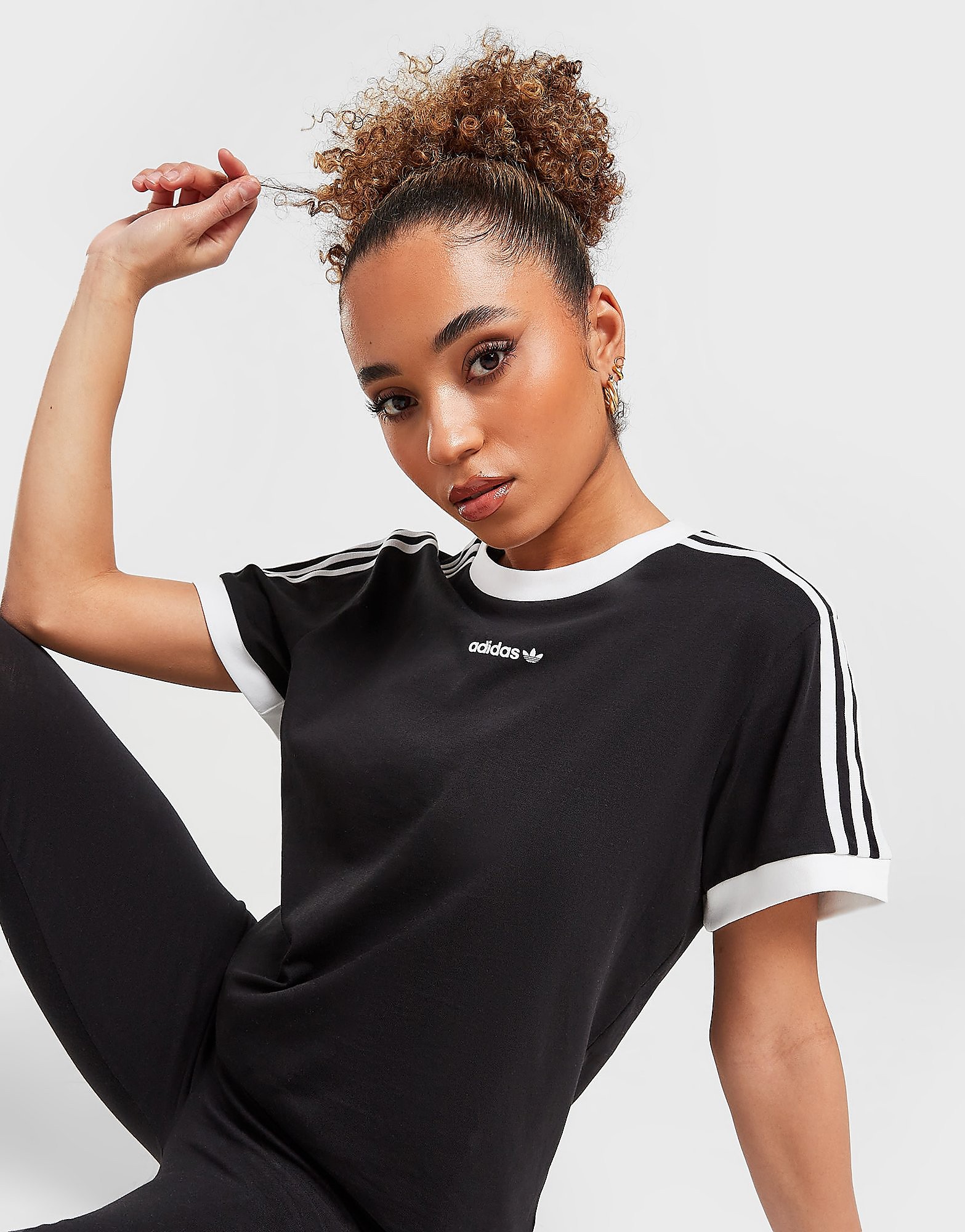 

adidas Originals Linear Logo Boyfriend T-Shirt - Only at JD - BLACK - Womens, BLACK
