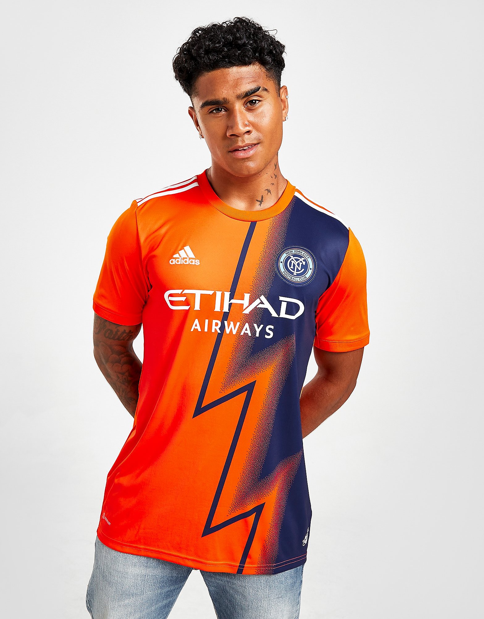 

adidas New York City FC 2022/23 Away Shirt - Orange / Night Sky - Mens, Orange / Night Sky