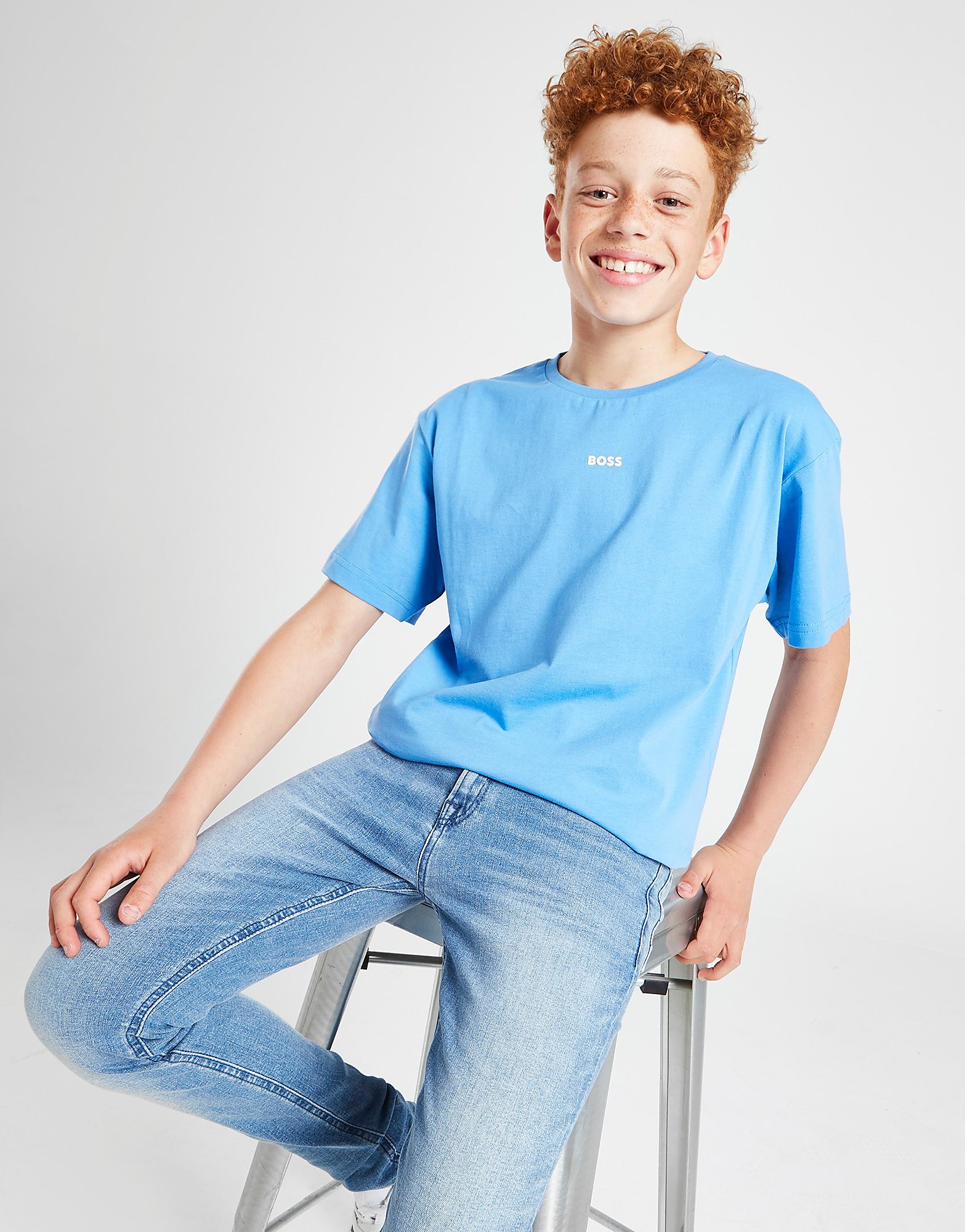 

BOSS Central Small Logo T-Shirt Junior - Blue - Kids, Blue