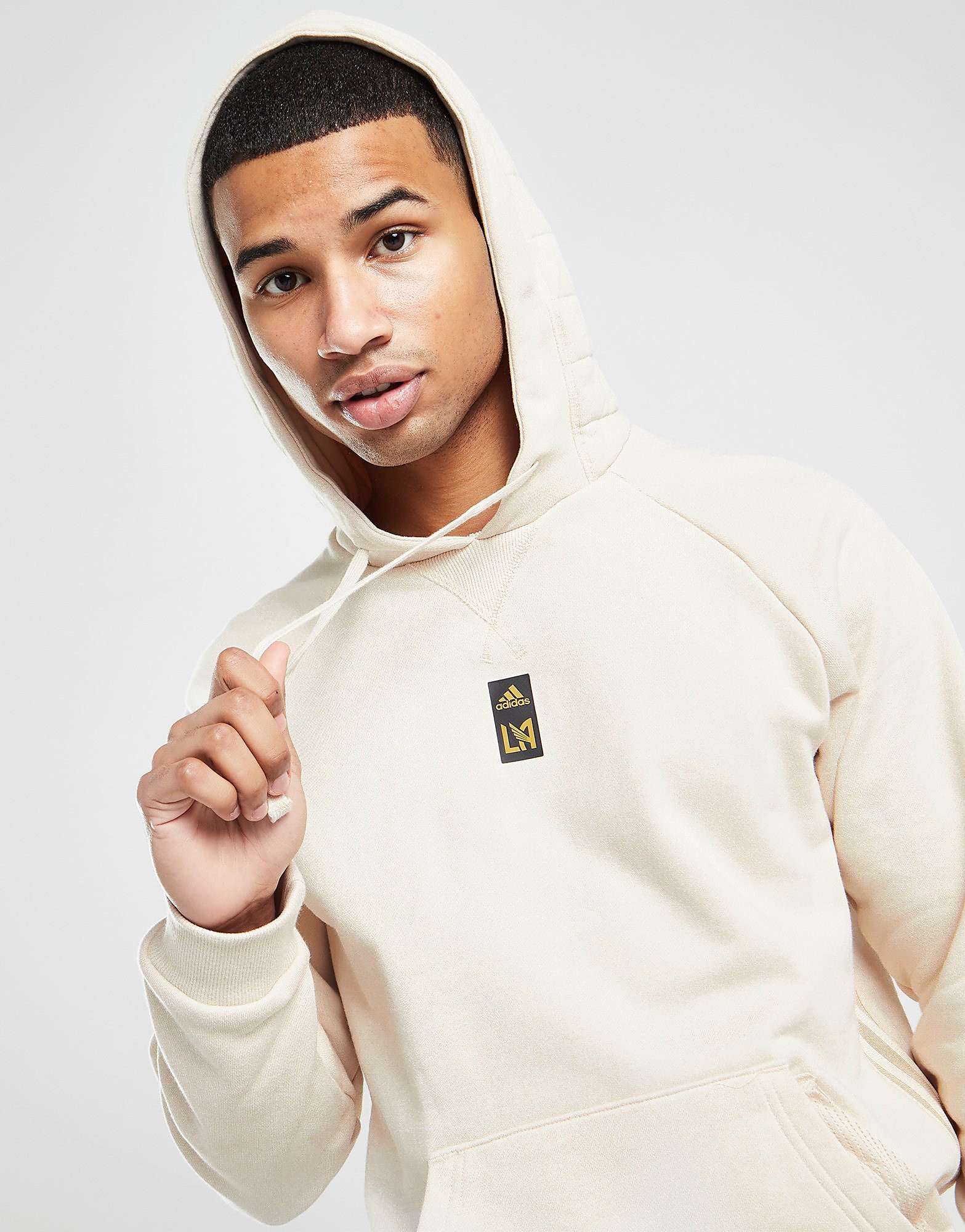

adidas Los Angeles FC Travel Hoodie - Linen - Mens, Linen