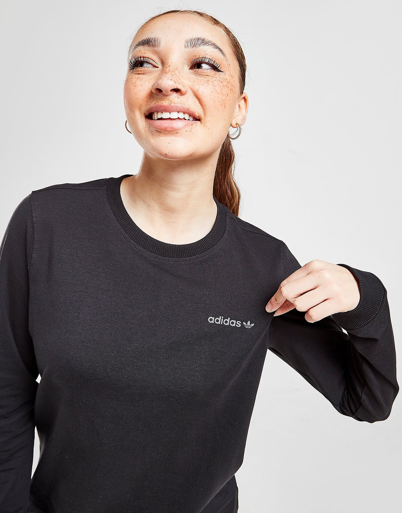 

adidas Originals Linear Long Sleeve T-Shirt - Only at JD - Black - Womens, Black