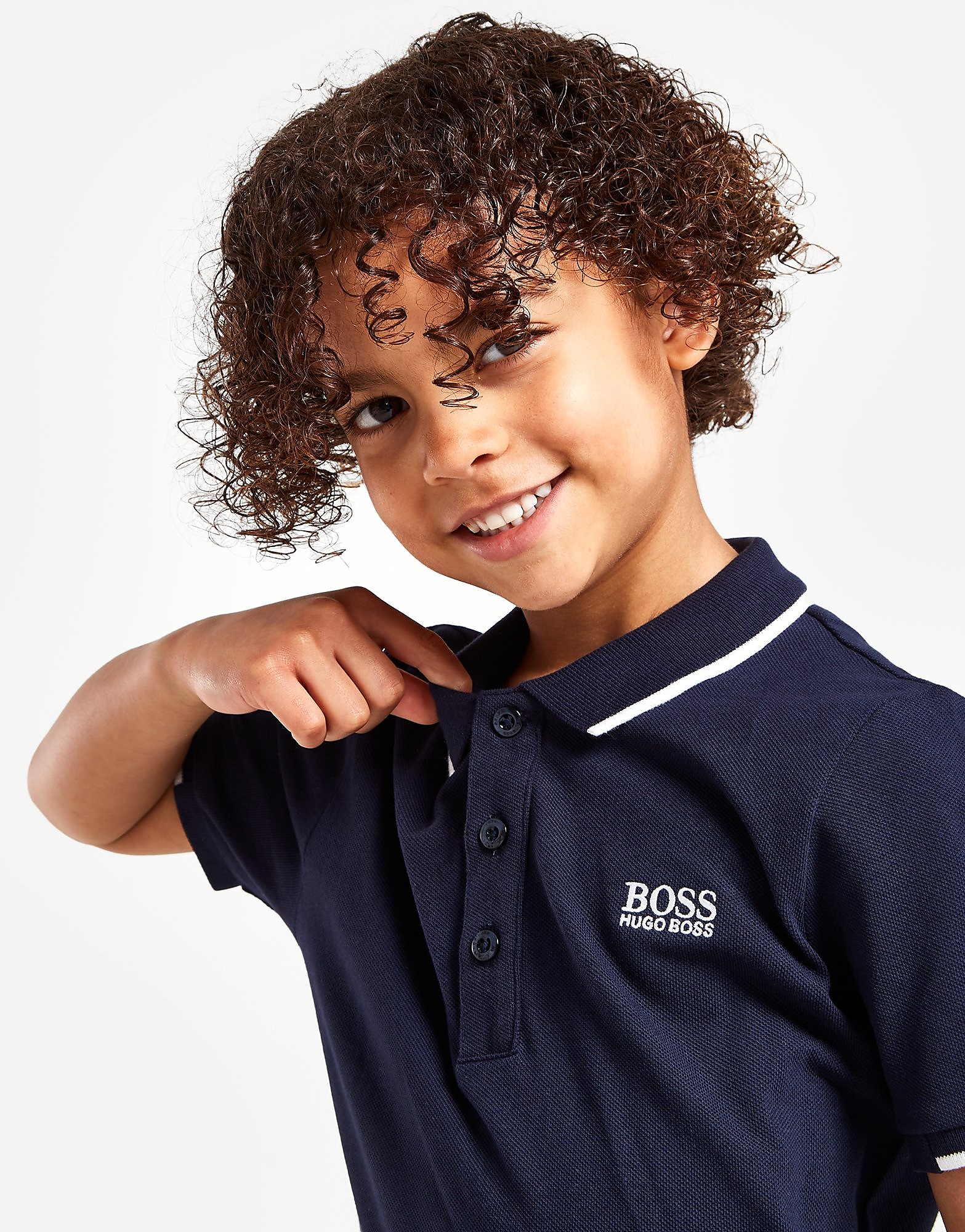 

BOSS Small Logo Short Sleeve Polo Shirt Children - Blue - Kids, Blue