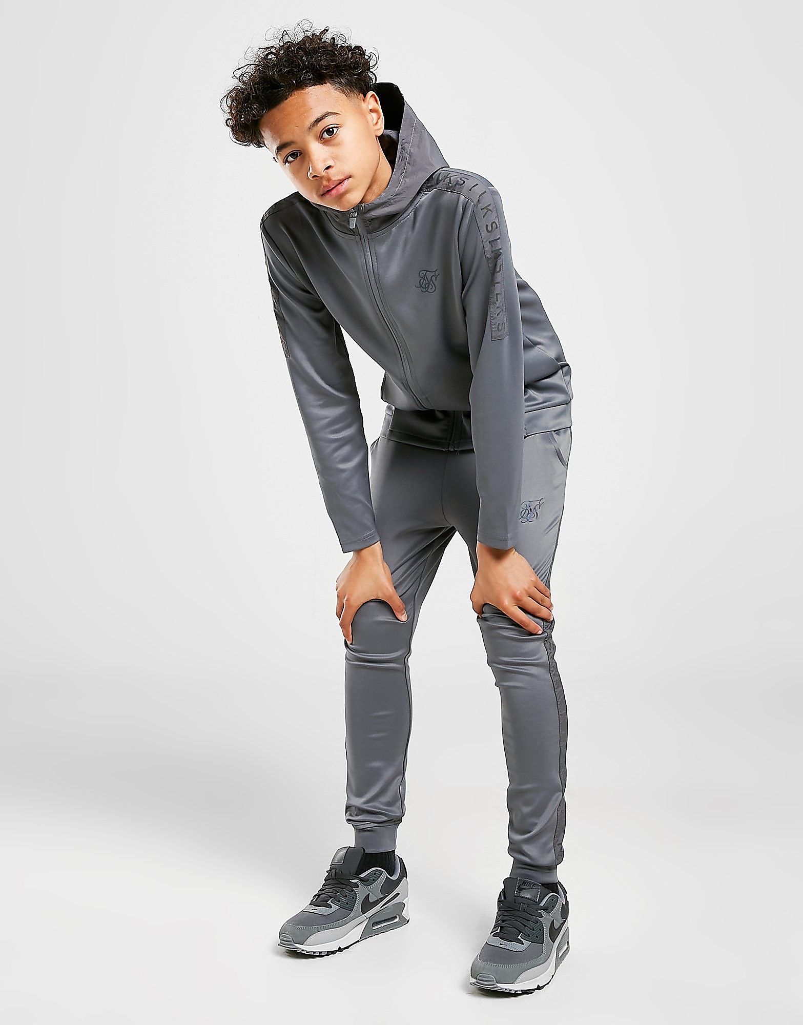 

SikSilk Alloy Full Zip Hoodie Junior - Grey - Kids, Grey