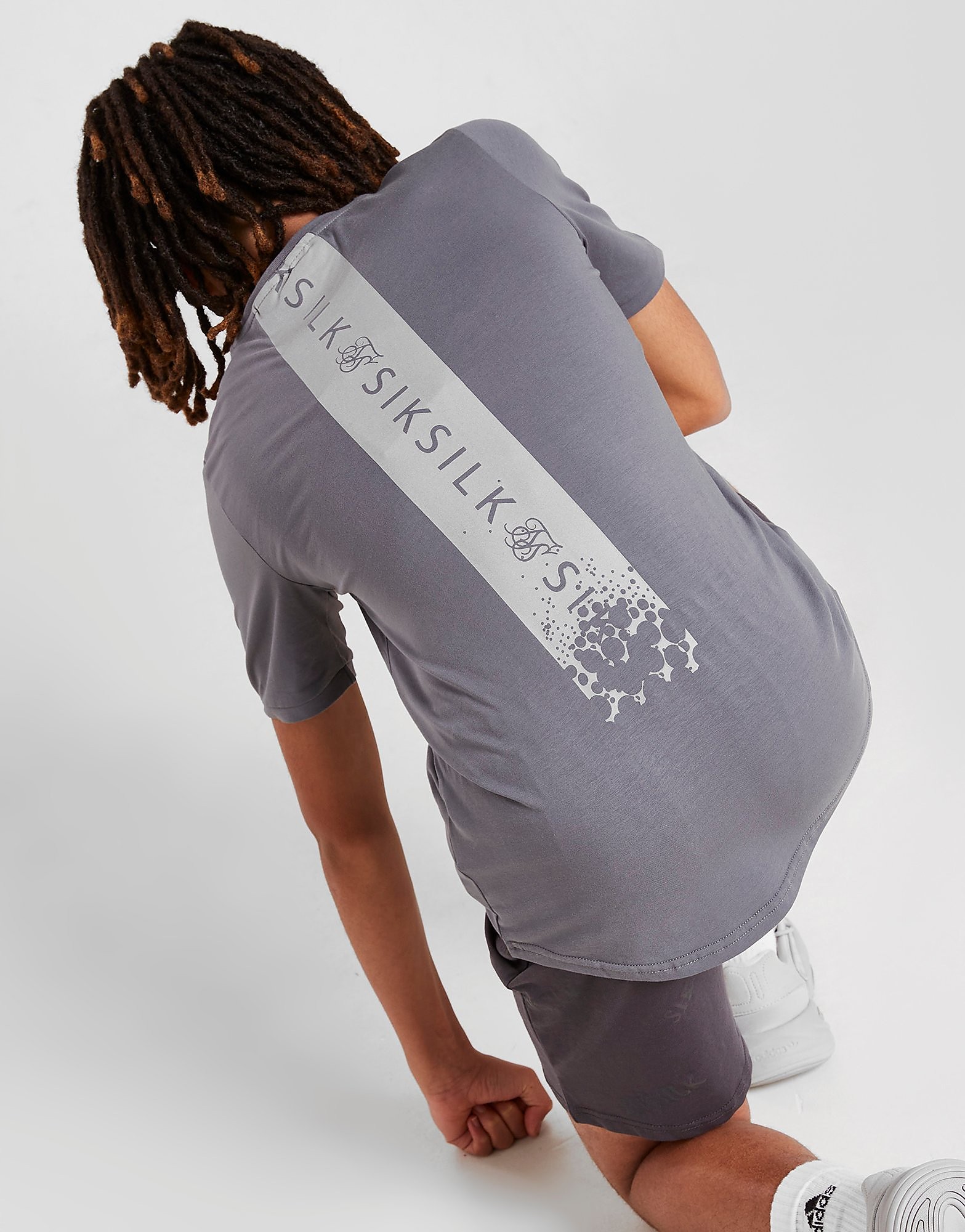 

SikSilk Alloy Reflective T-Shirt Junior - Grey - Kids, Grey