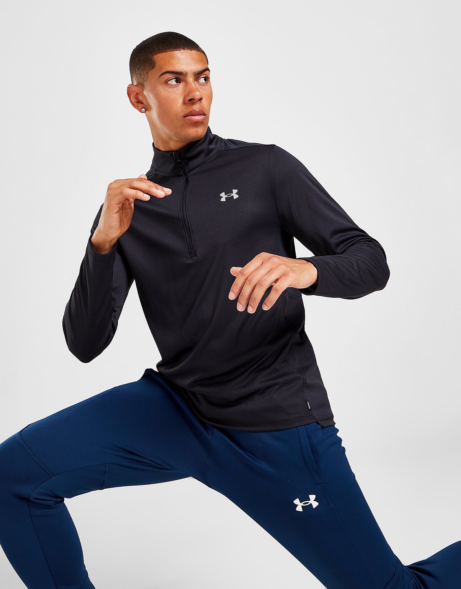 

Under Armour Speed Stride 2.0 1/4 Zip Top - Grey - Mens, Grey