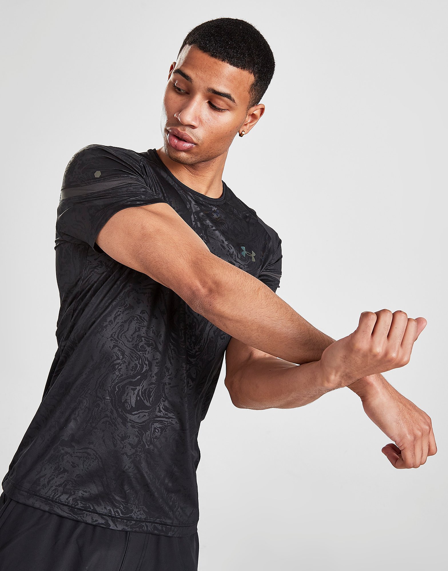 

Under Armour Rush Embossed T-Shirt - Black, Black