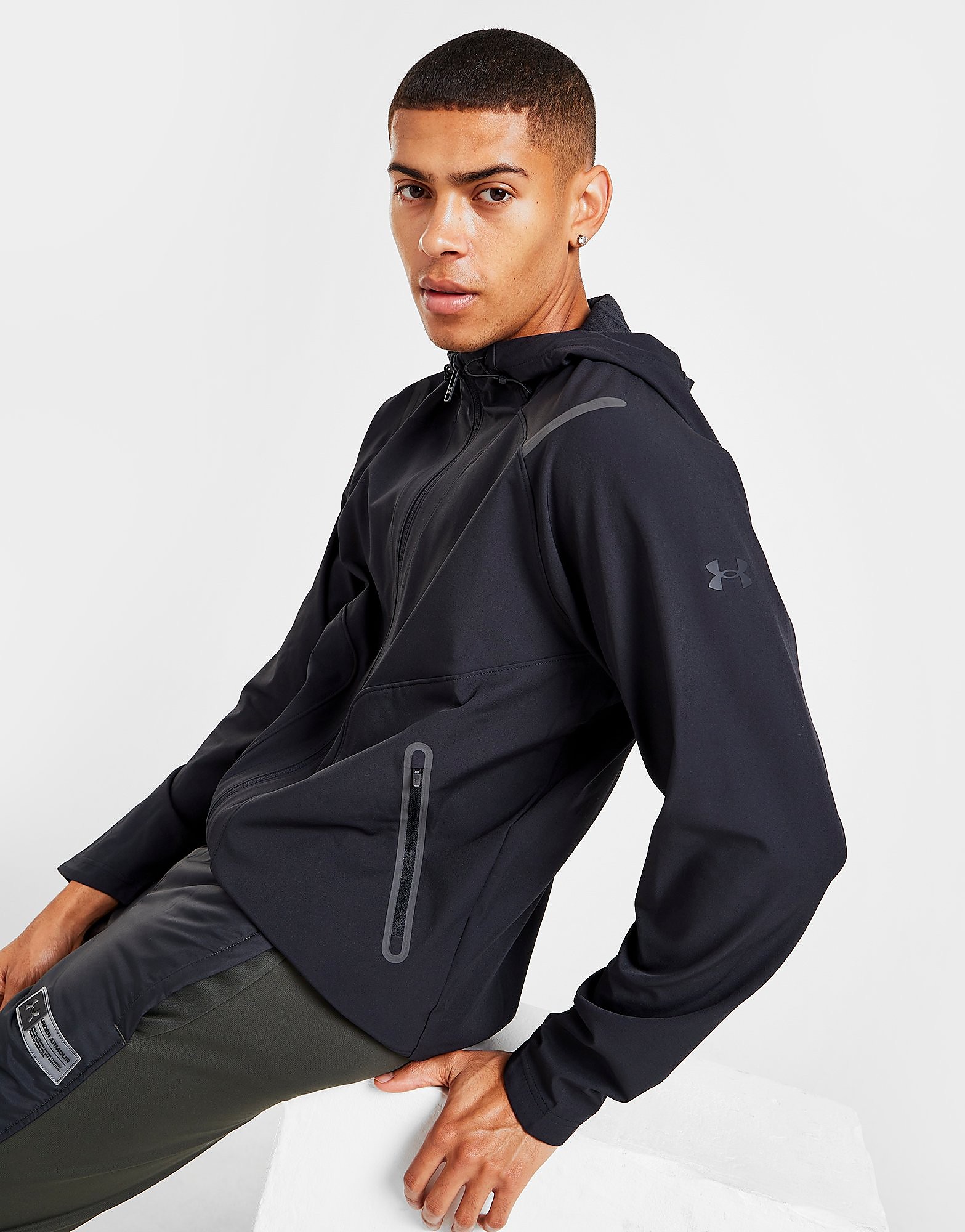 Under Armour Unstoppable Woven Jacket - Black - Mens, Black
