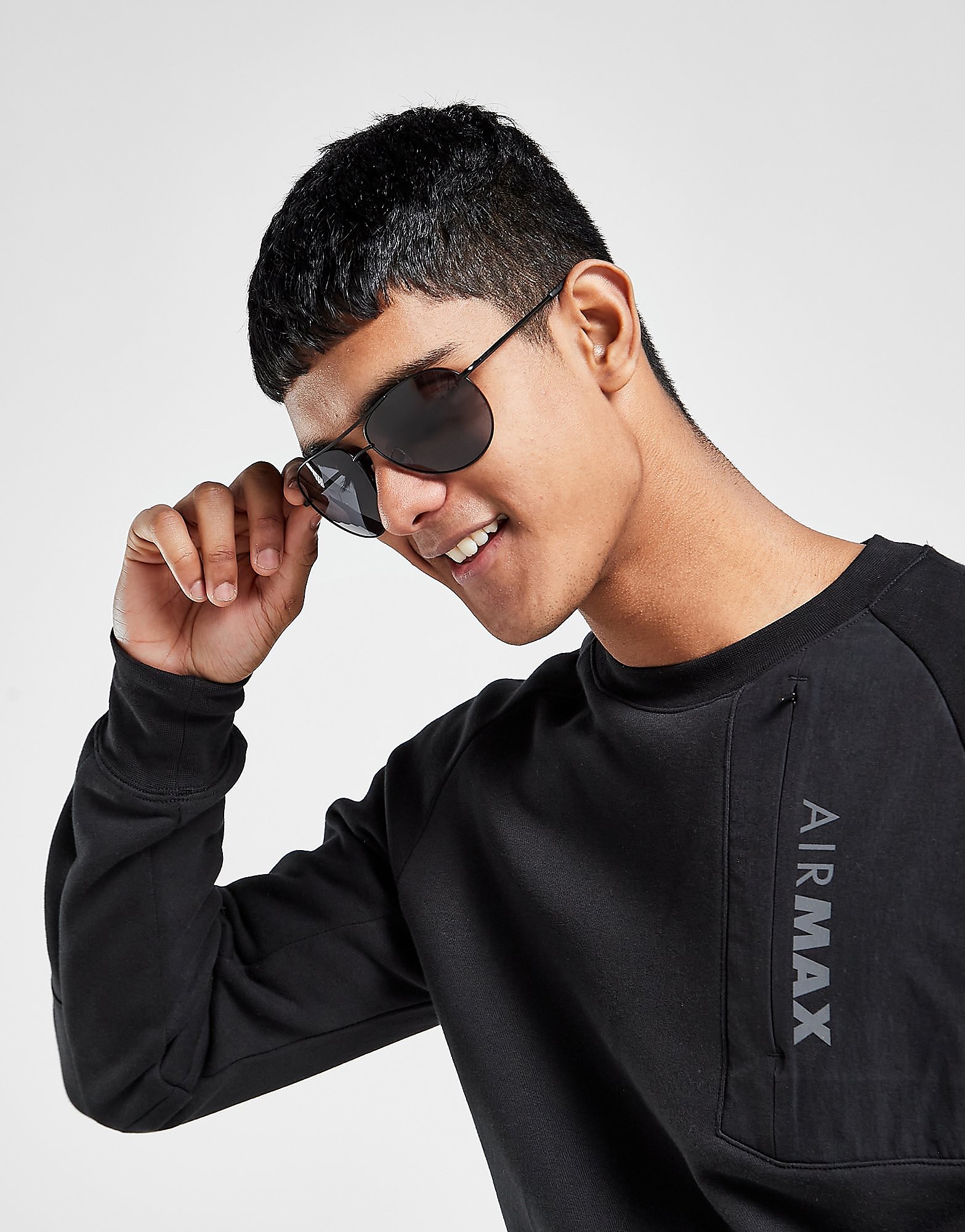 

Nike Chance Aviator Sunglasses - Black - Womens, Black