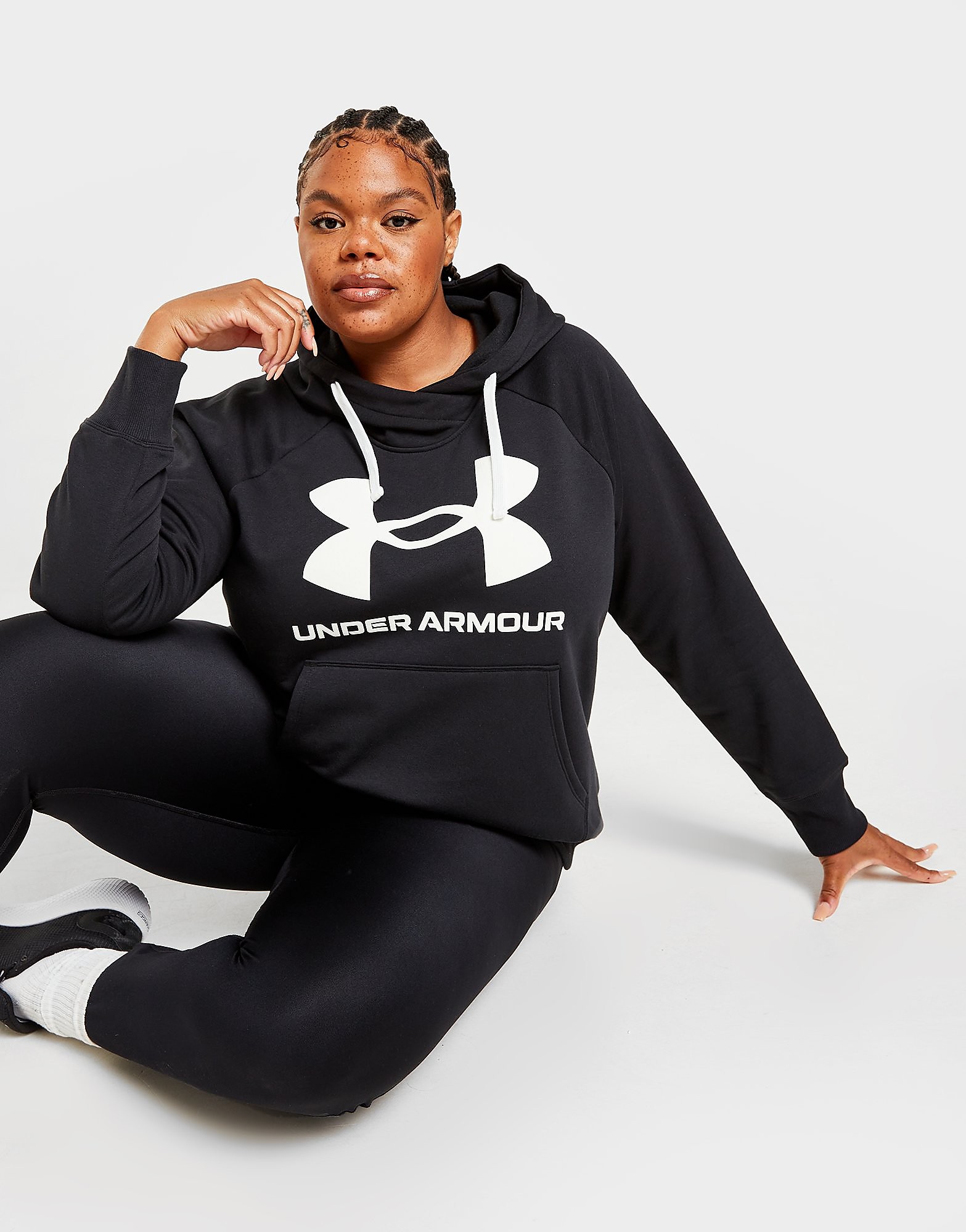 

Under Armour Rival Fleece Plus Size Hoodie - Black - Womens, Black
