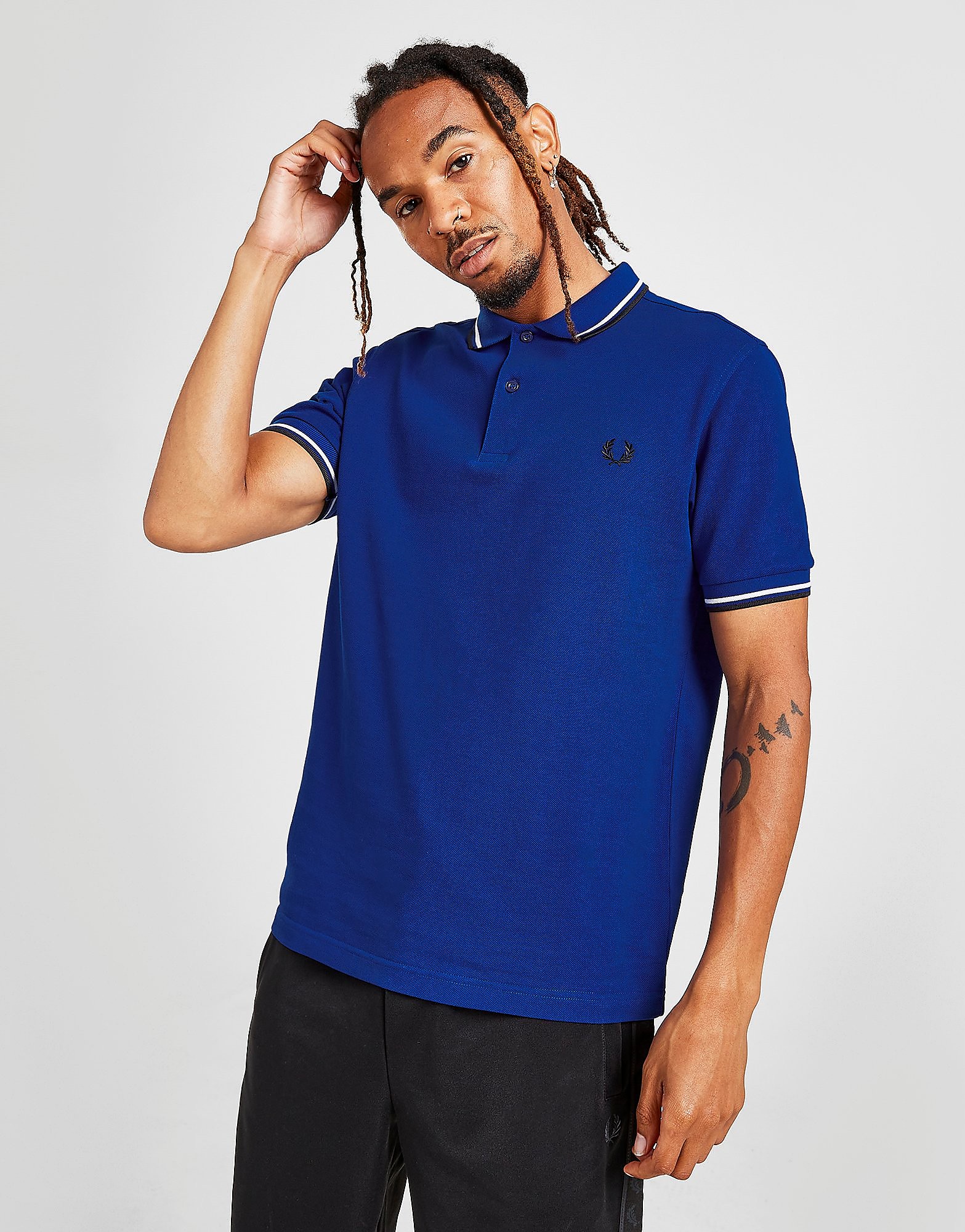 

Fred Perry Twin Tipped Polo Shirt - Blue - Mens, Blue