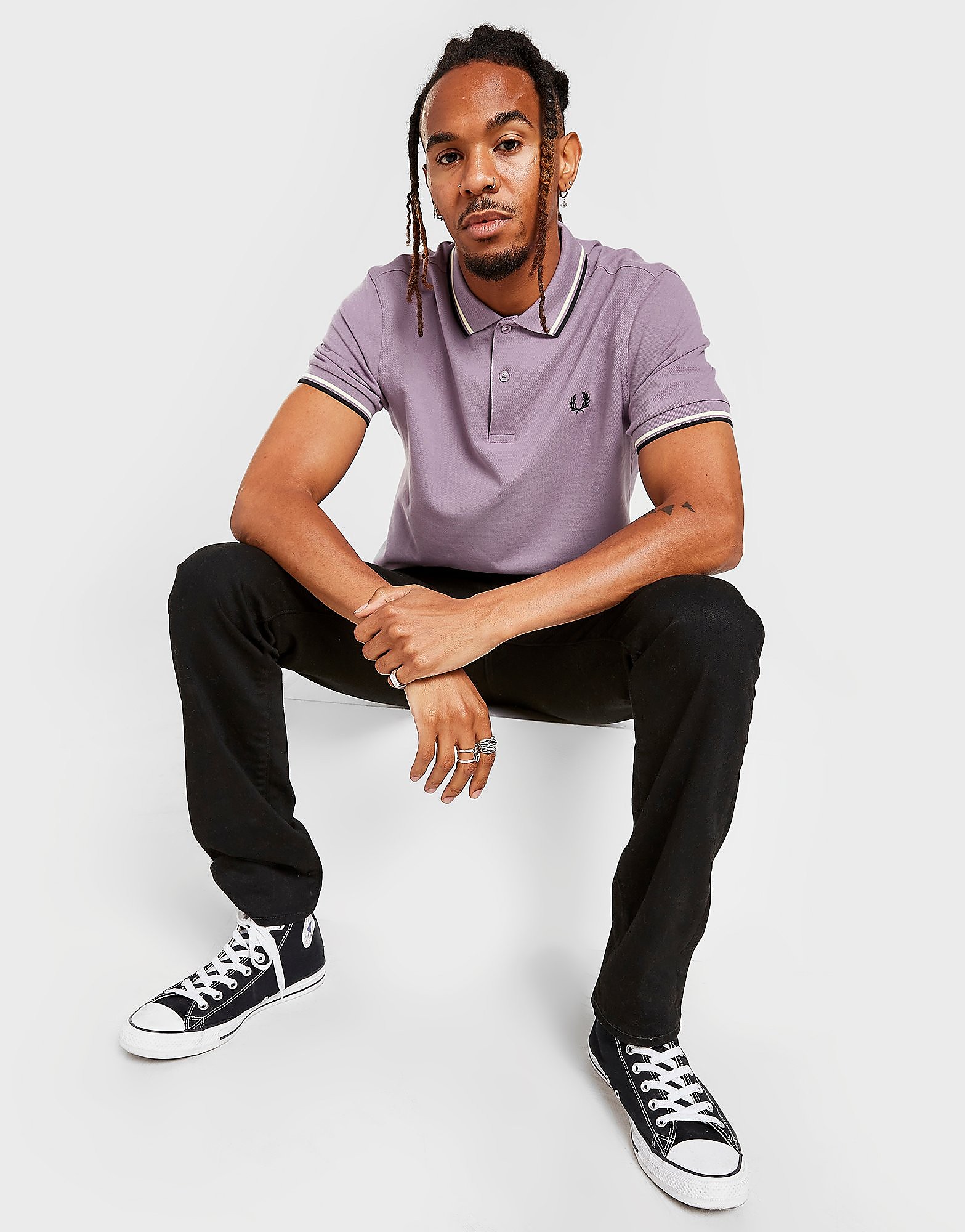

Fred Perry Twin Tipped Polo Shirt - Purple - Mens, Purple