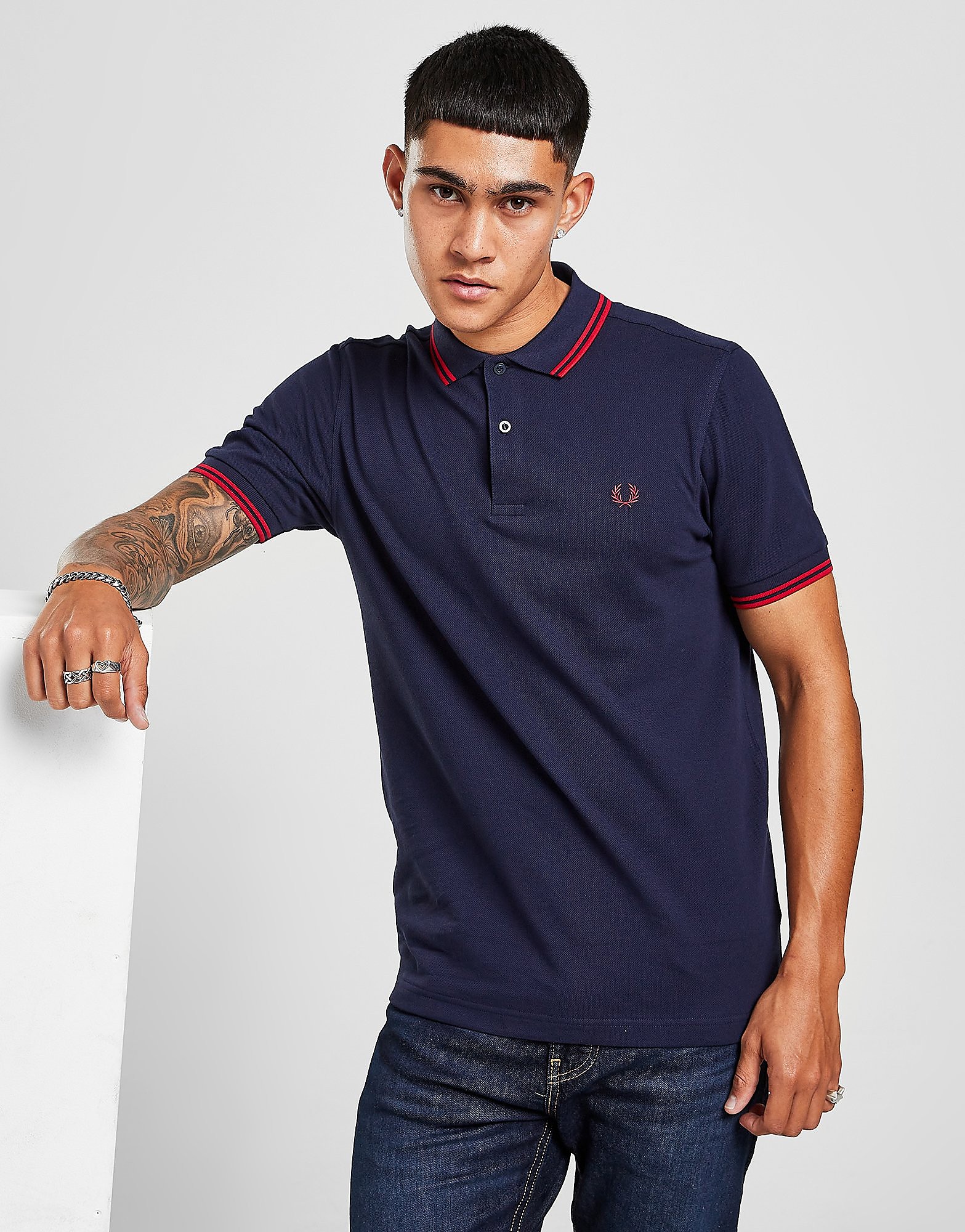 

Fred Perry Twin Tipped Polo Shirt - Blue - Mens, Blue