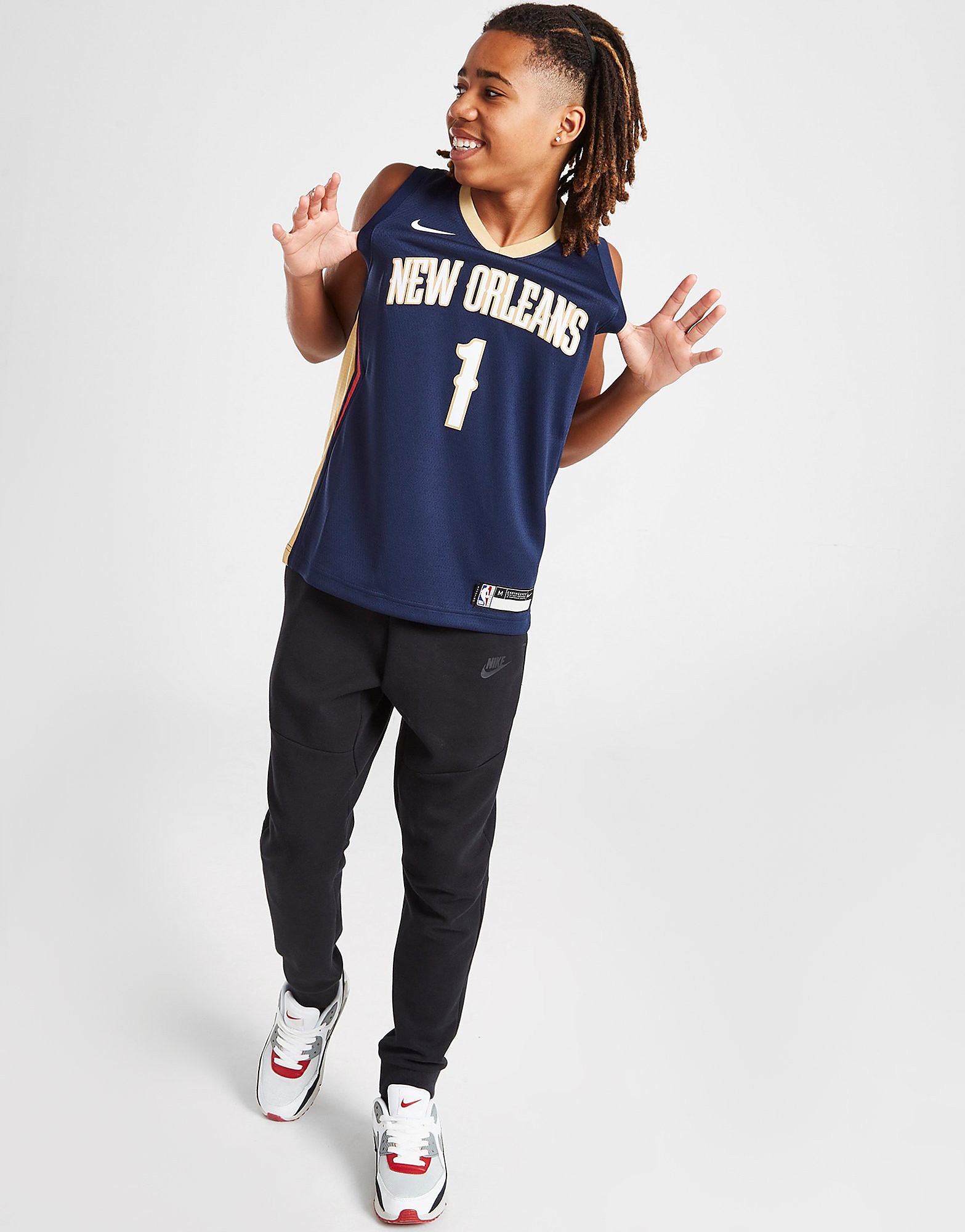 

Nike NBA New Orleans Pelicans Williamson #1 Jersey Jnr - Navy - Kids, Navy