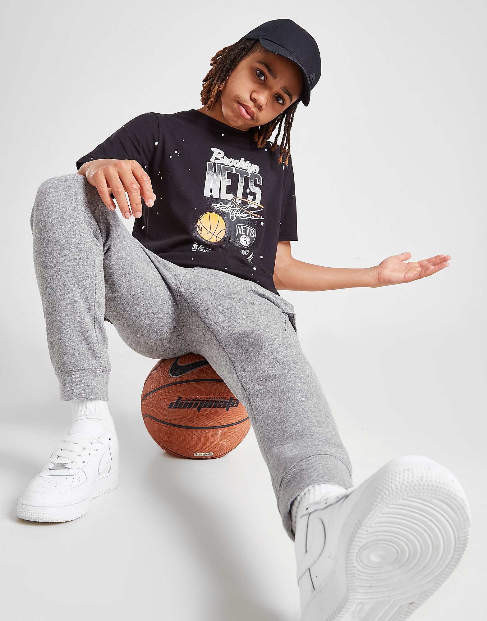 

Nike NBA Brooklyn Nets Spellout T-Shirt Junior - Black/J - Kids, Black/J