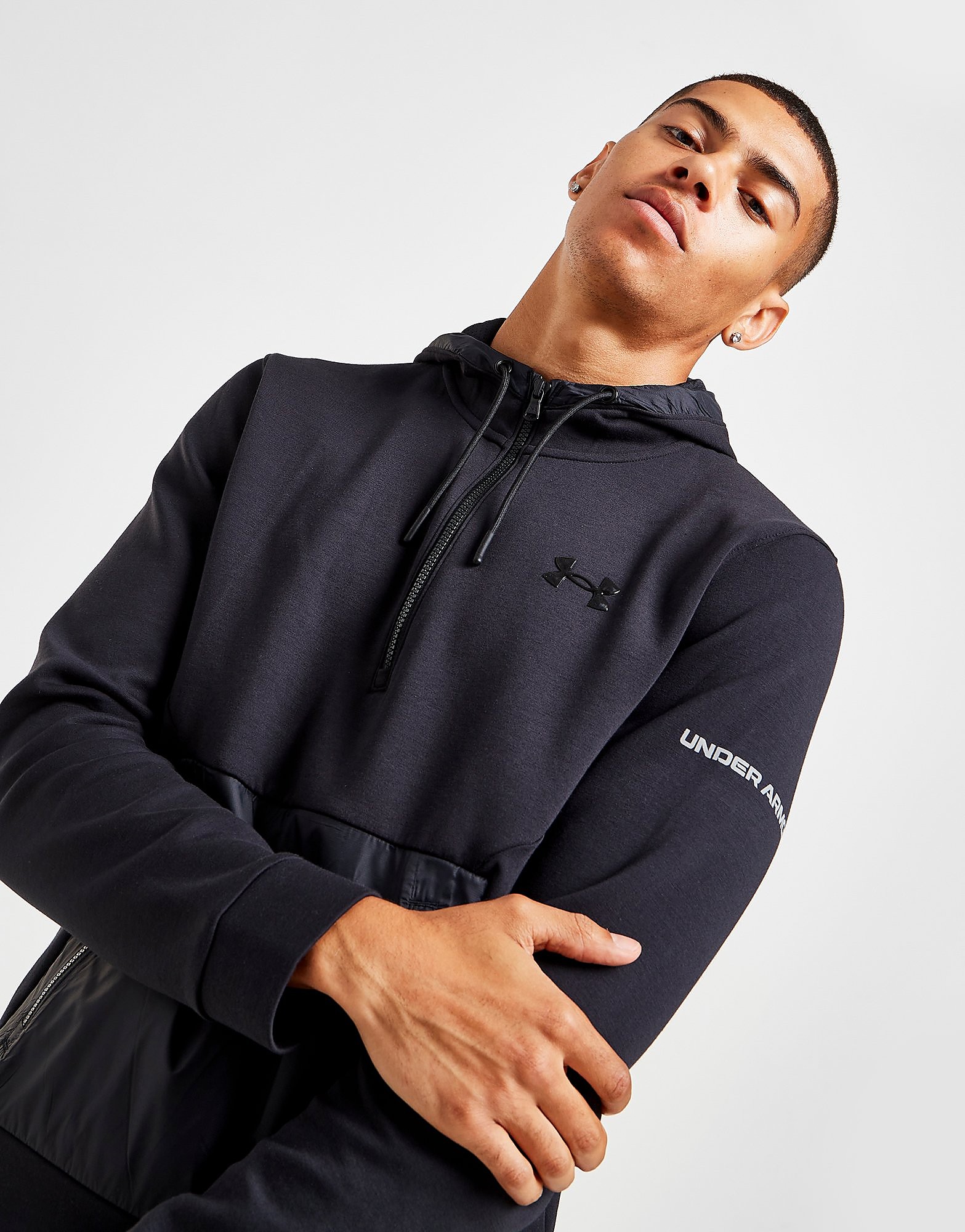 

Under Armour Summit Knit 1/2 Zip Hoodie - Only at JD - Black - Mens, Black