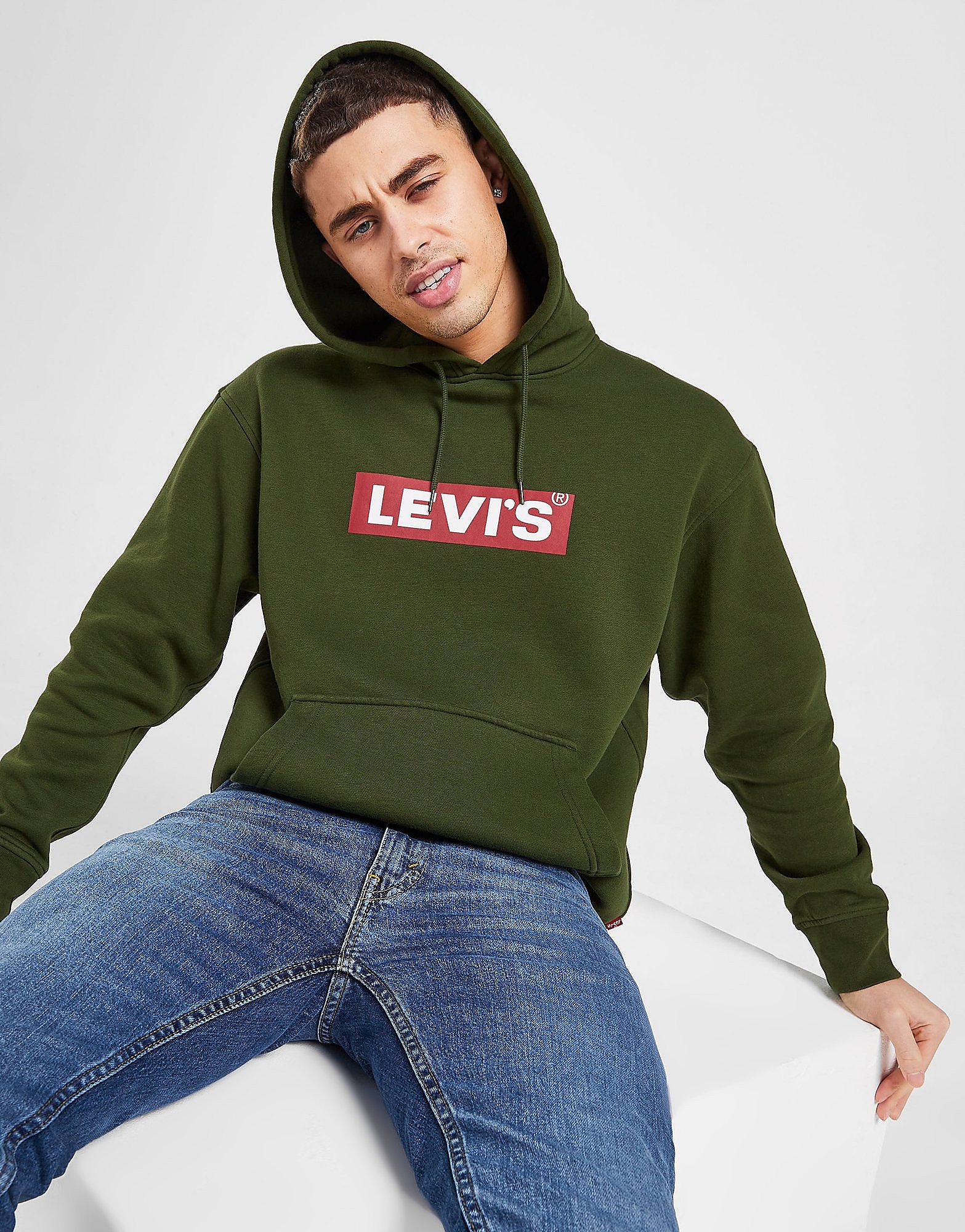 

Levis Boxtab Overhead Hoodie - Green - Mens, Green