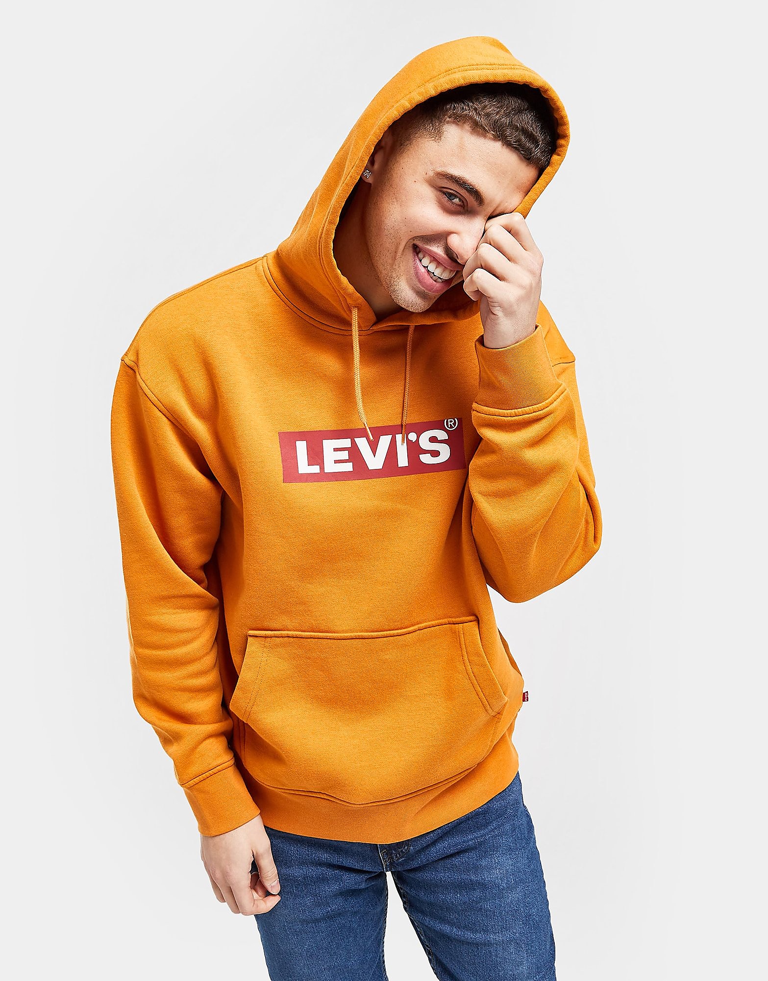 

Levis Boxtab Overhead Hoodie - Orange - Mens, Orange