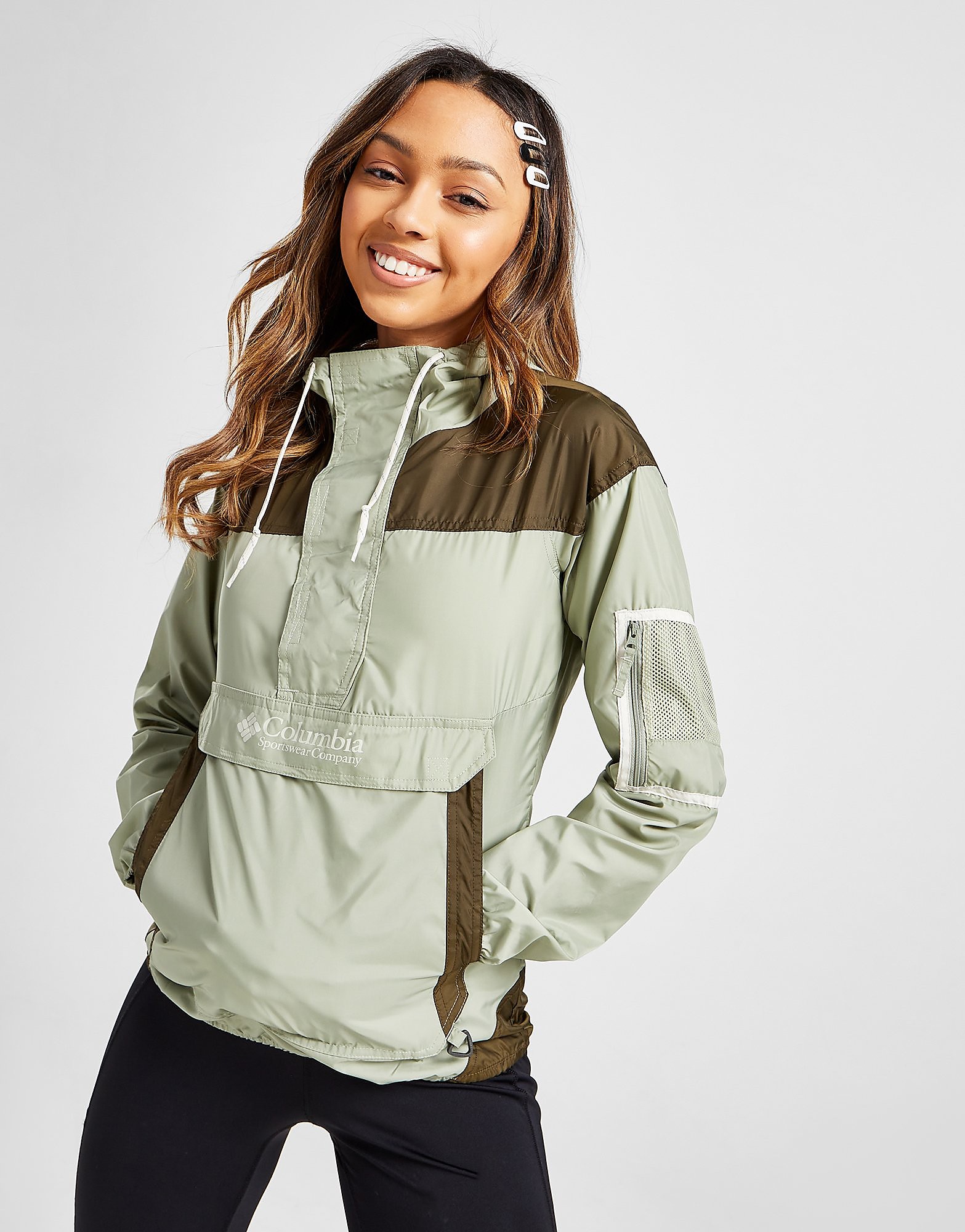 

Columbia Challenger 1/2 Zip Lightweight Jacket - Green - Womens, Green