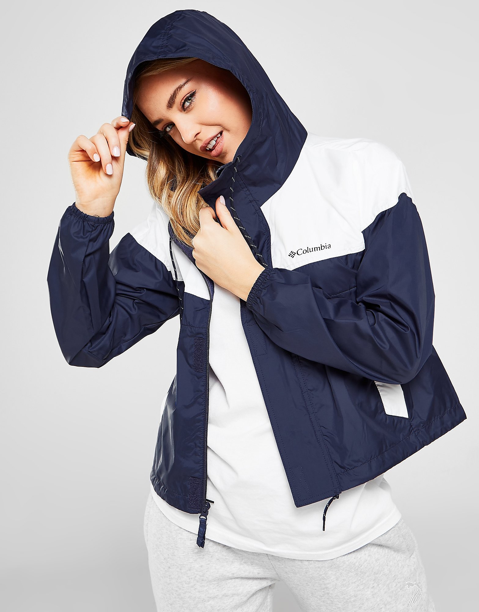 

Columbia Challenger Crop Jacket - Blue/White - Womens, Blue/White