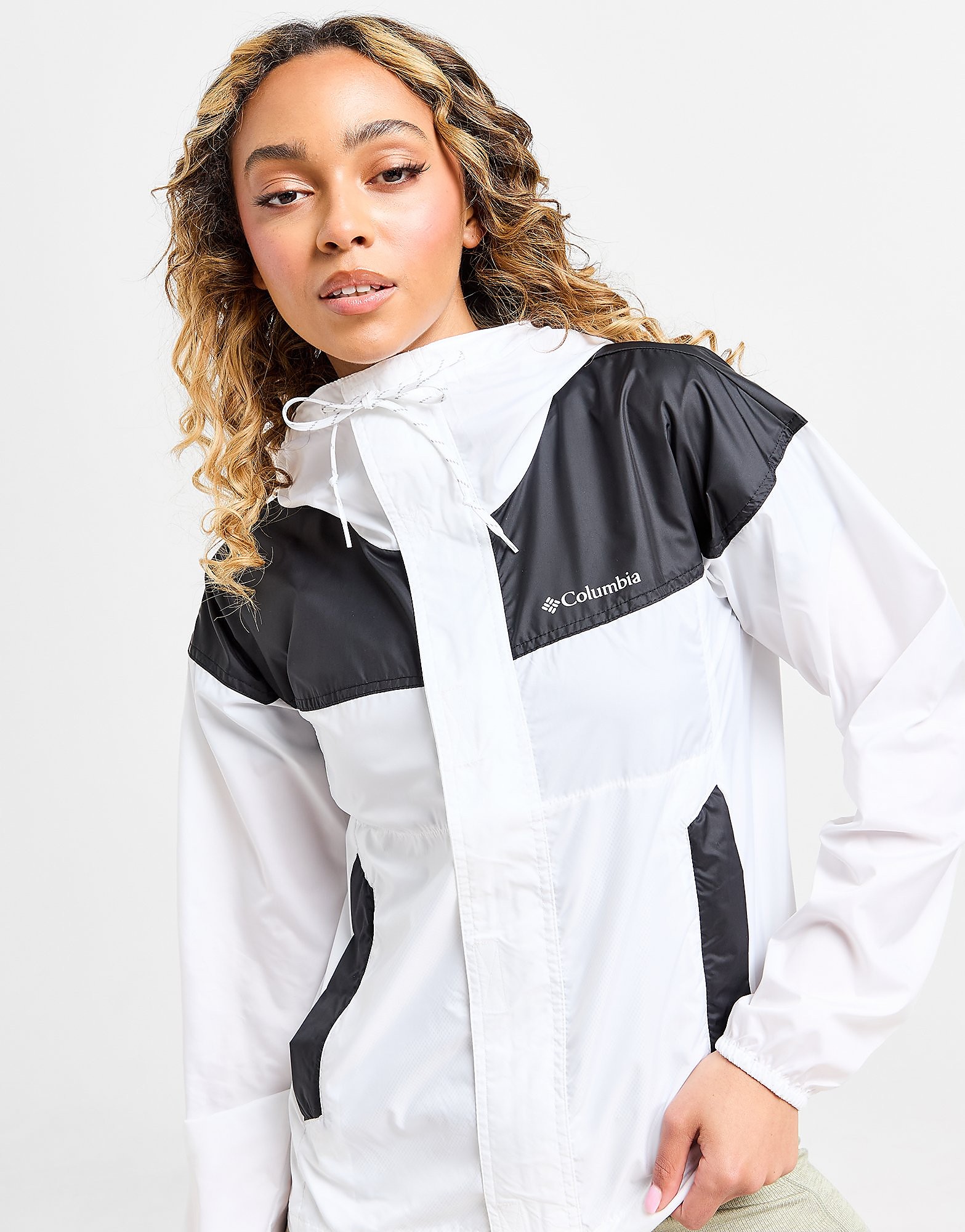 

Columbia Challenger Colour Block Jacket - White/Black - Womens, White/Black
