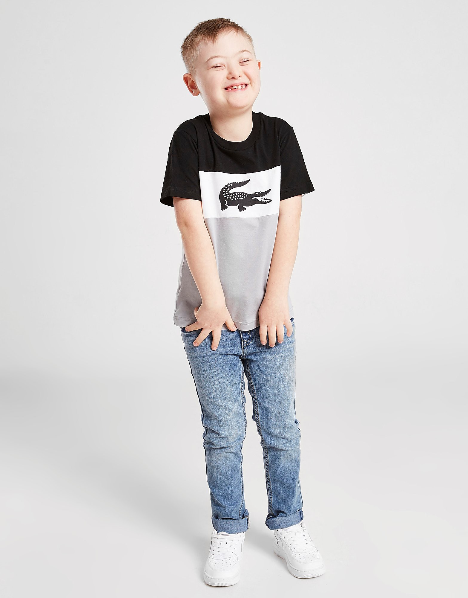 

Lacoste Croc Colour Block T-Shirt Children - Only at JD - Black - Kids, Black
