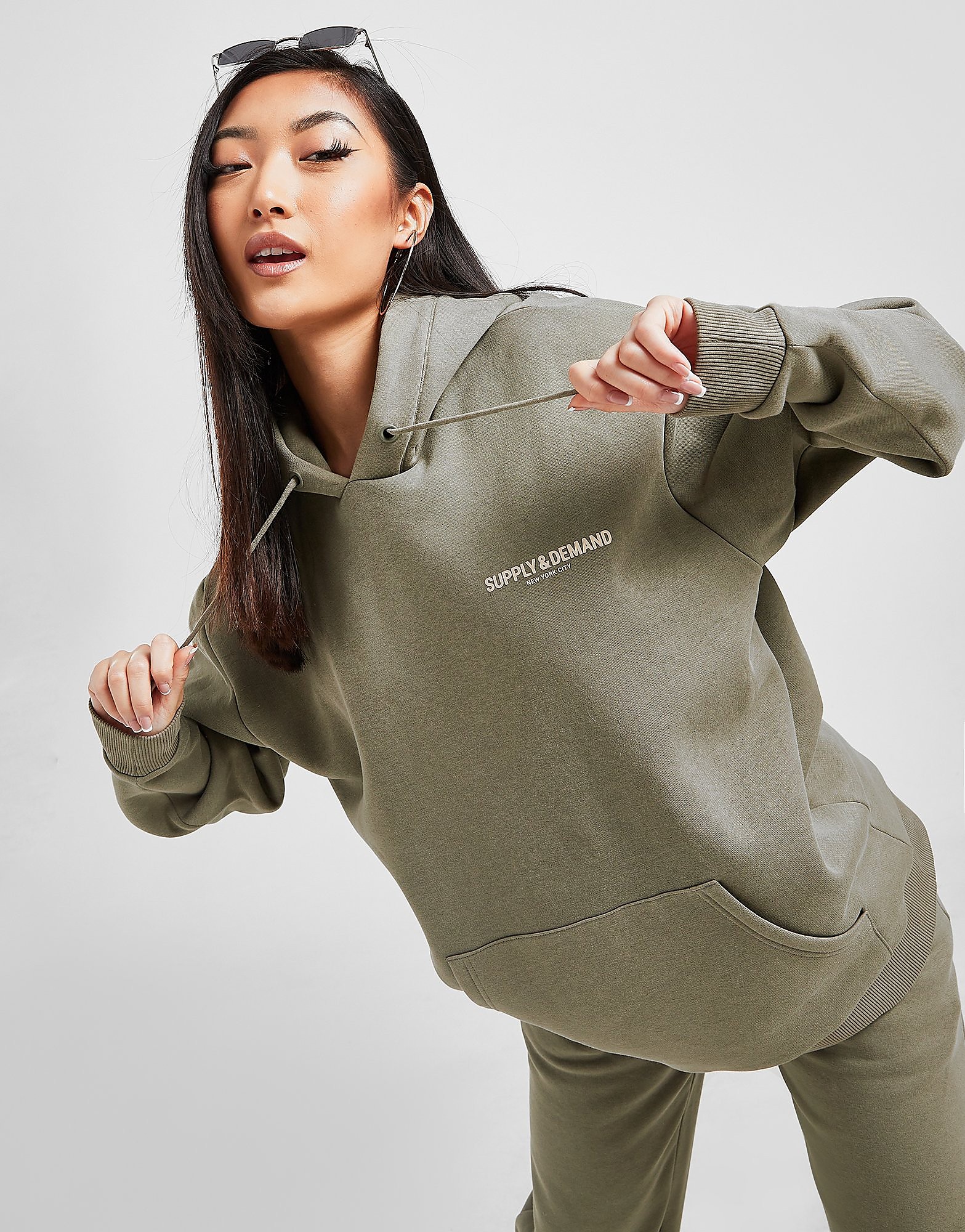 

Supply & Demand Logo Overhead Hoodie - Only at JD - Green - Womens, Green
