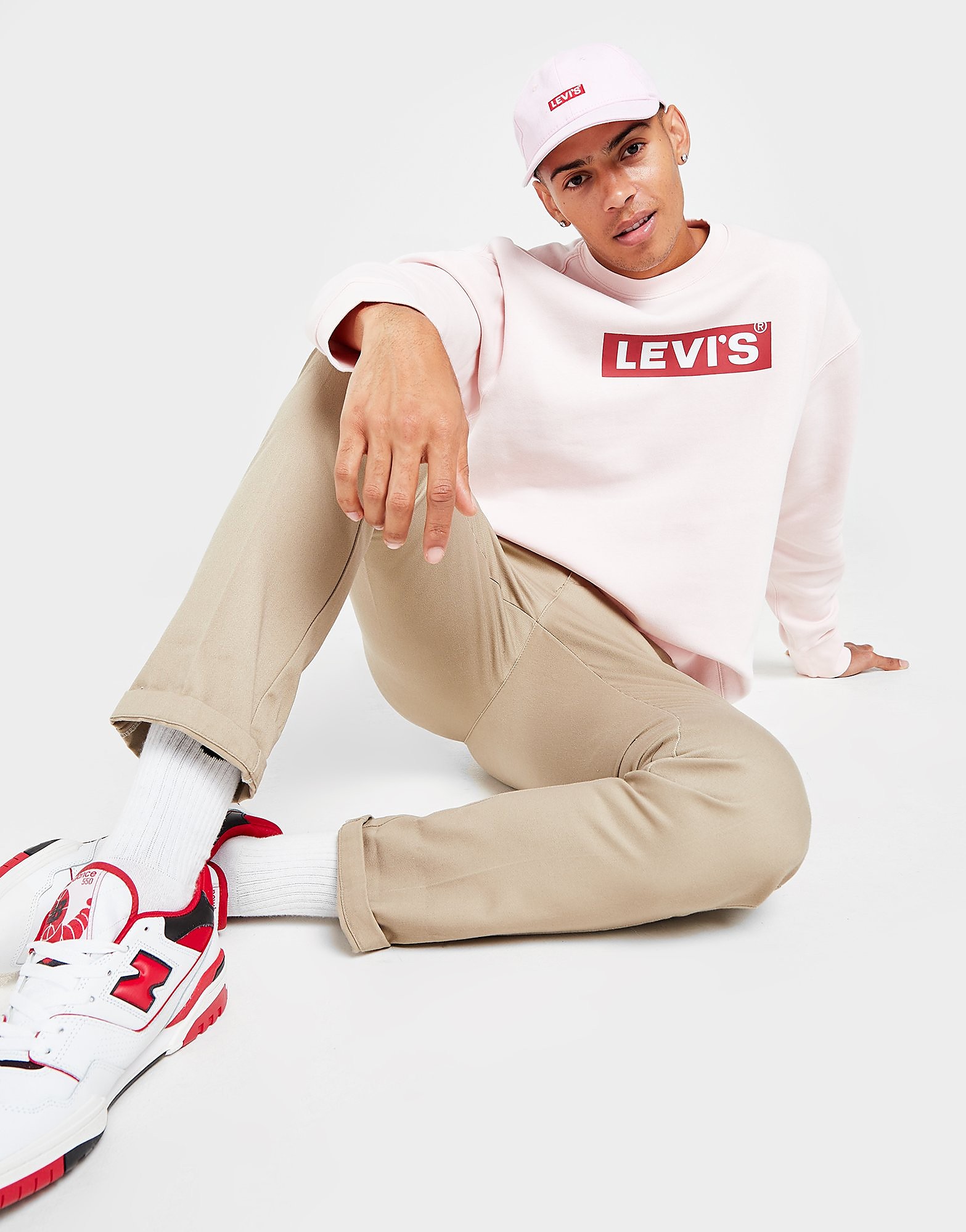 

LEVI'S Boxtab Crew Sweatshirt - Pink - Mens, Pink